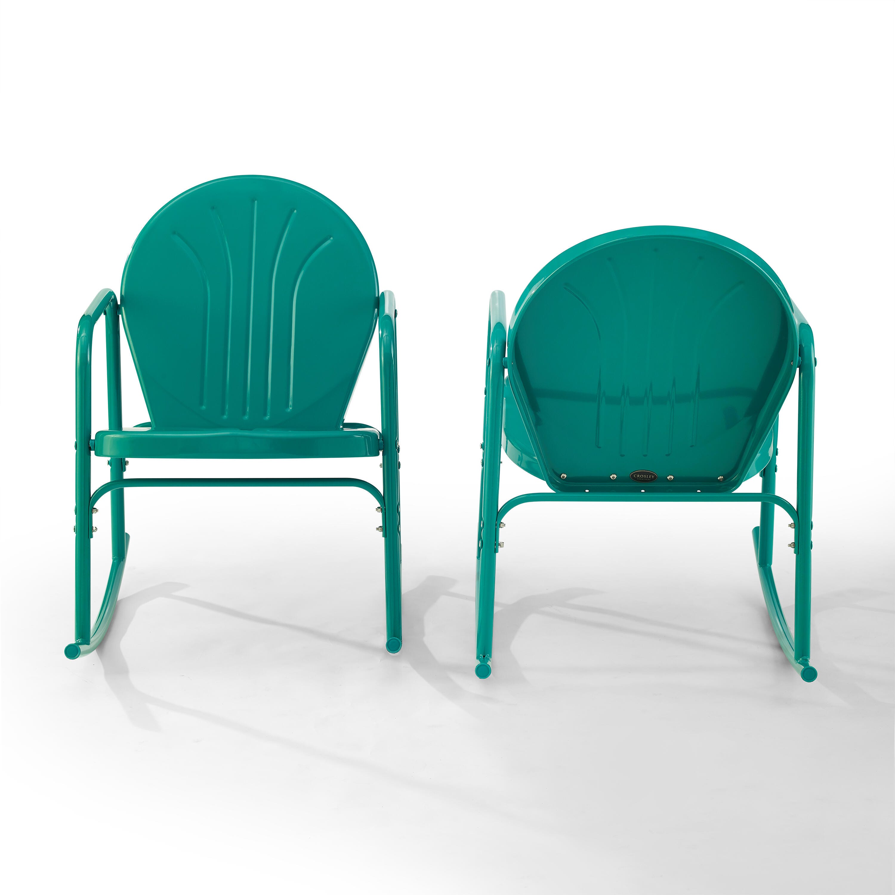 Crosley Griffith 2-piece Rocking Chair Set, Turquoise, large