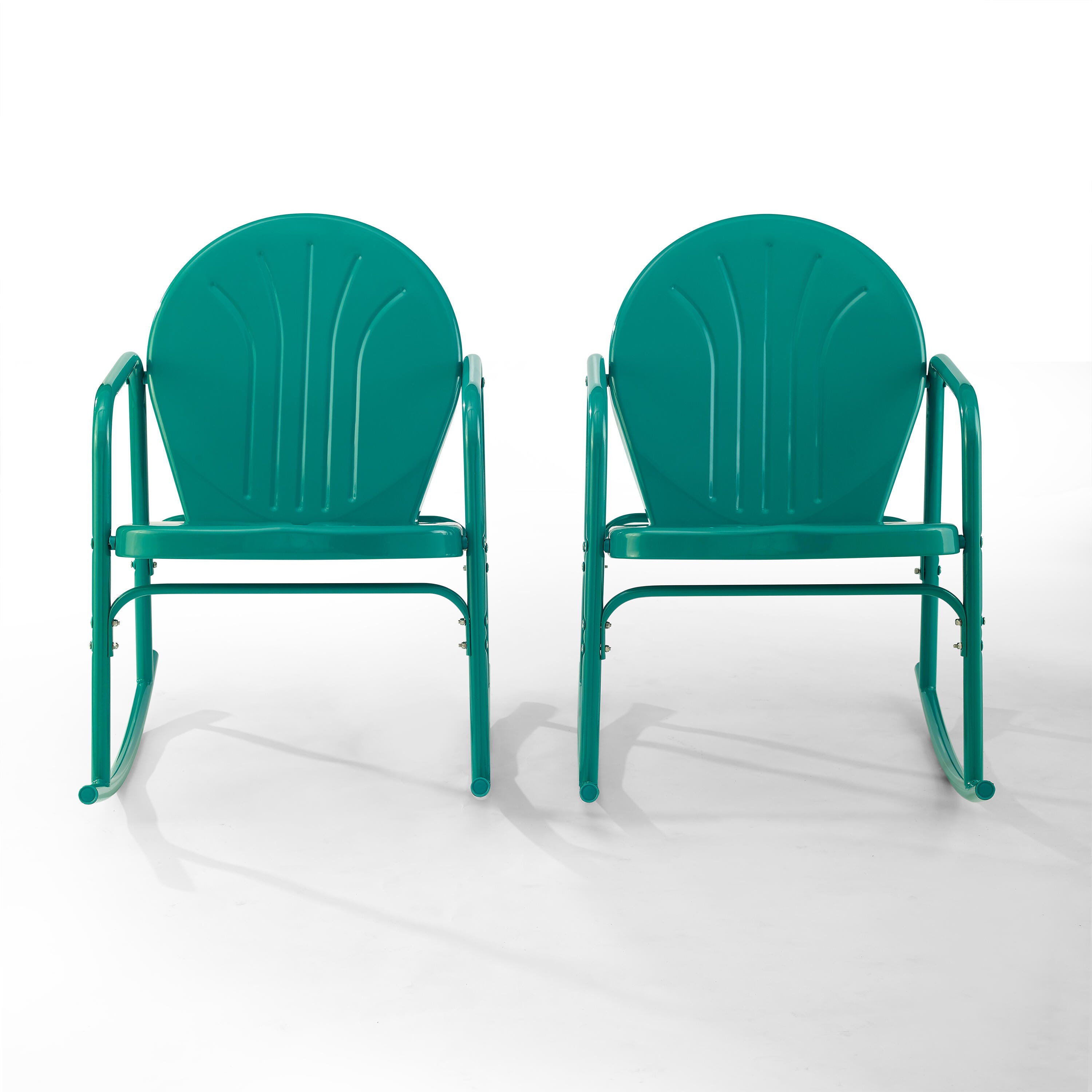 Crosley Griffith 2-piece Rocking Chair Set, Turquoise, large