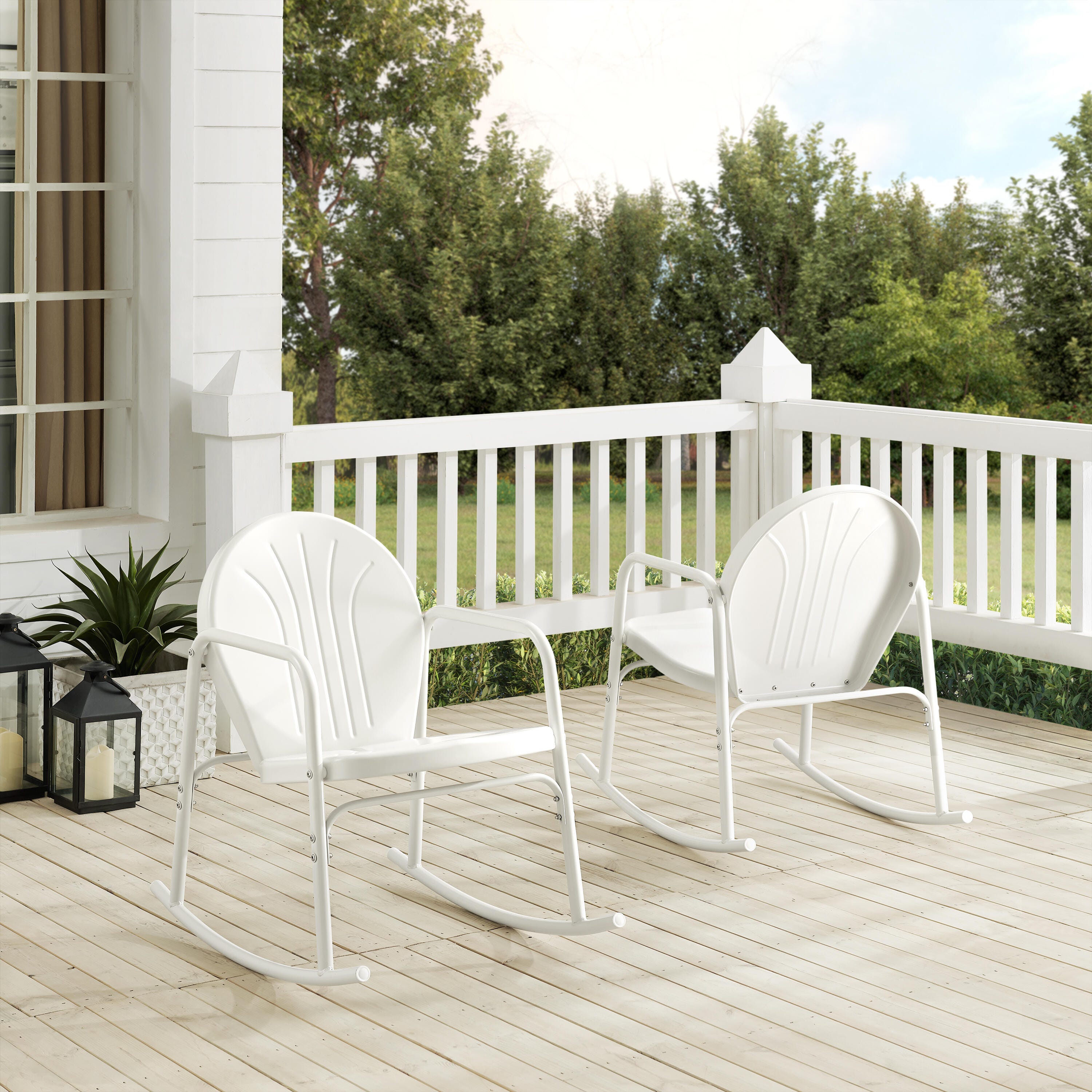 Crosley Griffith 2-piece Rocking Chair Set, White, large