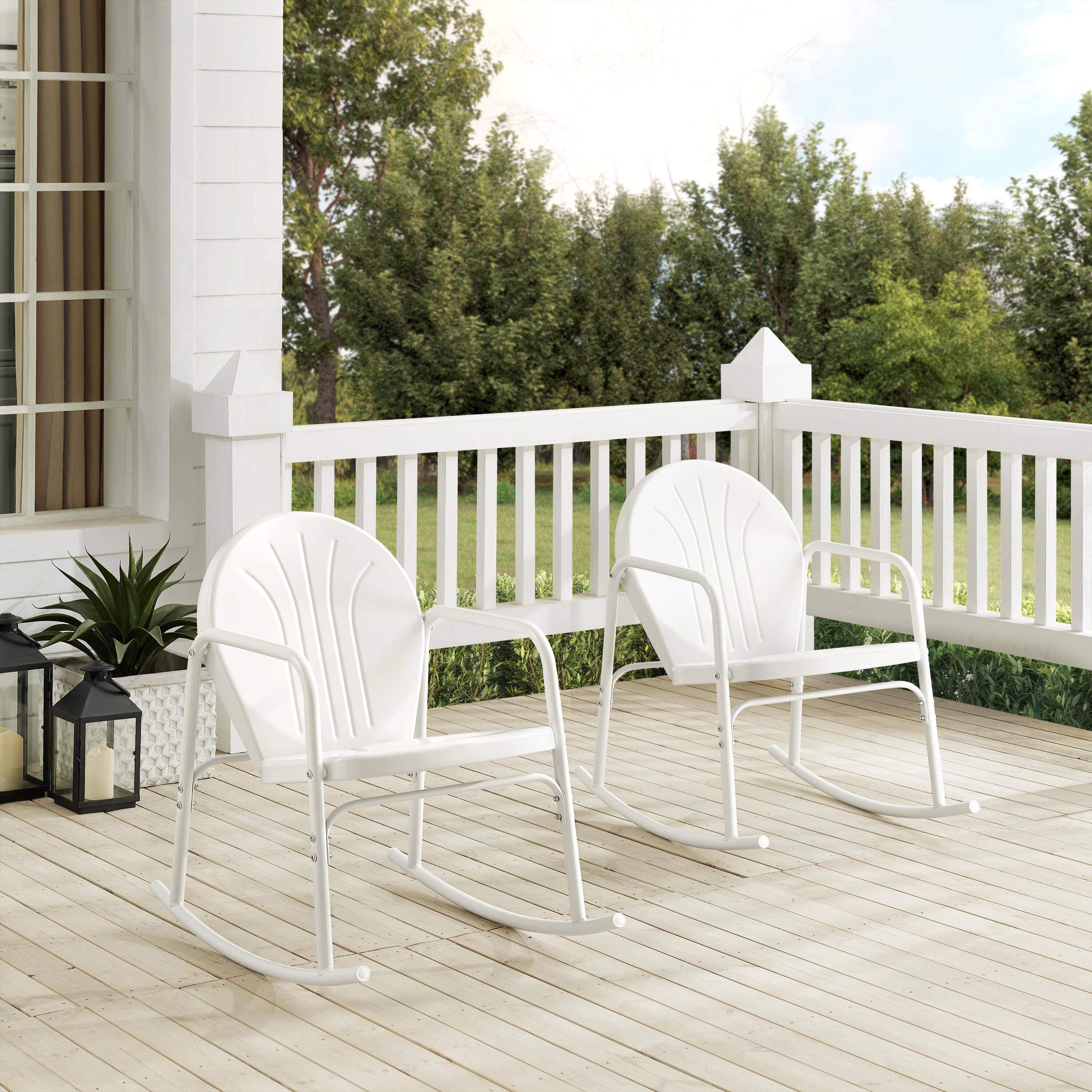 Crosley Griffith 2-piece Rocking Chair Set, White, large