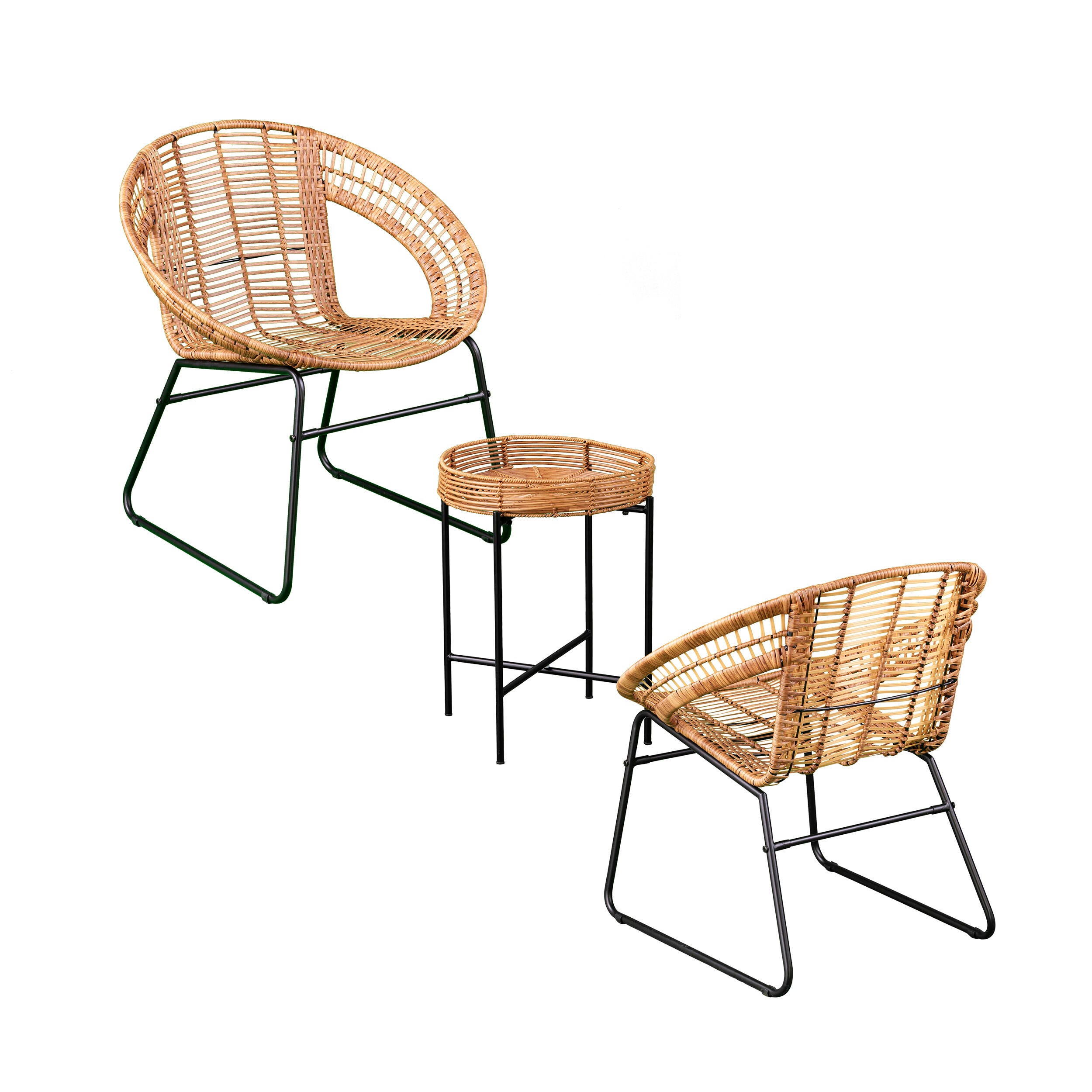 Southern Enterprises Hallan Indoor/Outdoor 3-Piece Bistro Set, , large
