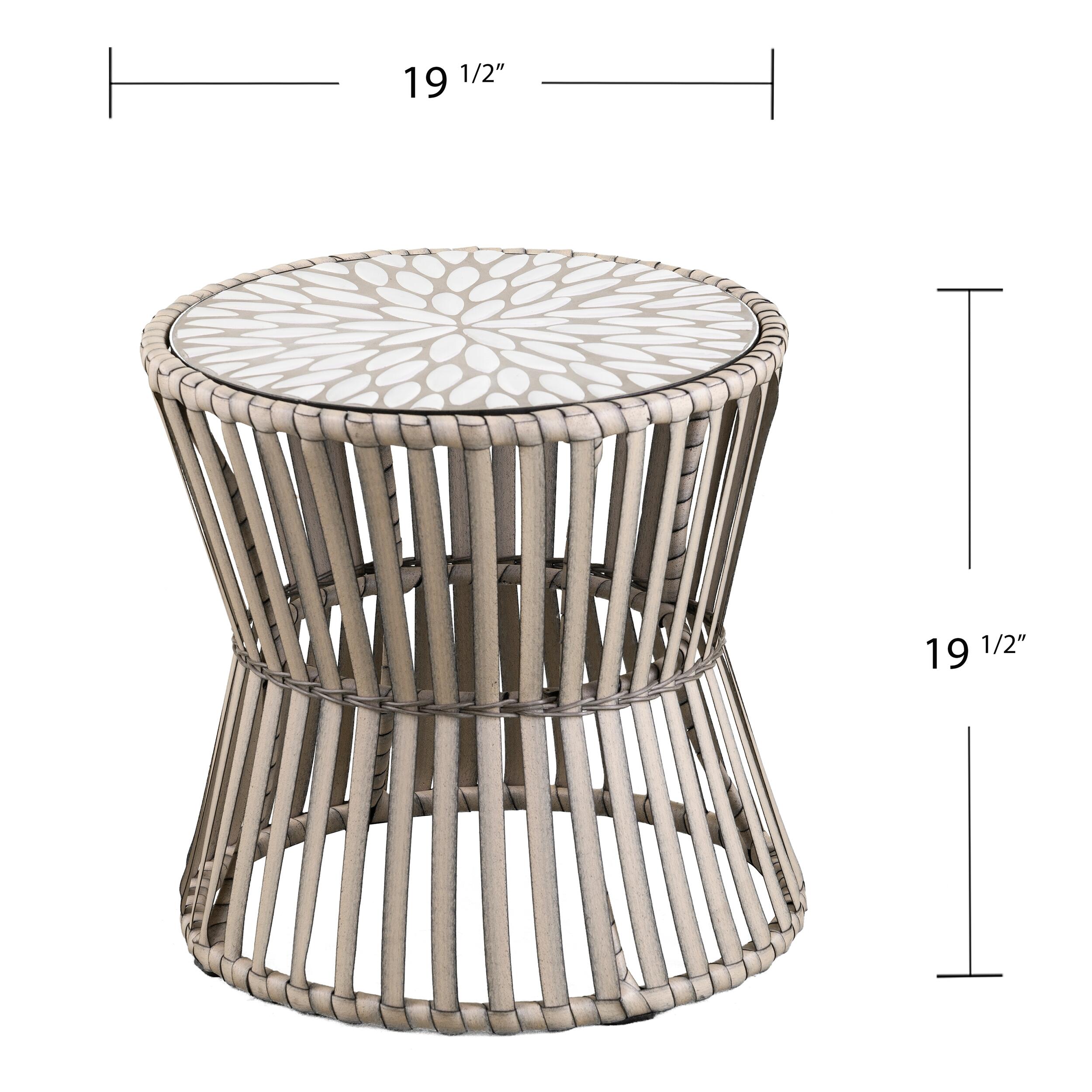 Southern Enterprises Kabra Round Outdoor Side Table, , large