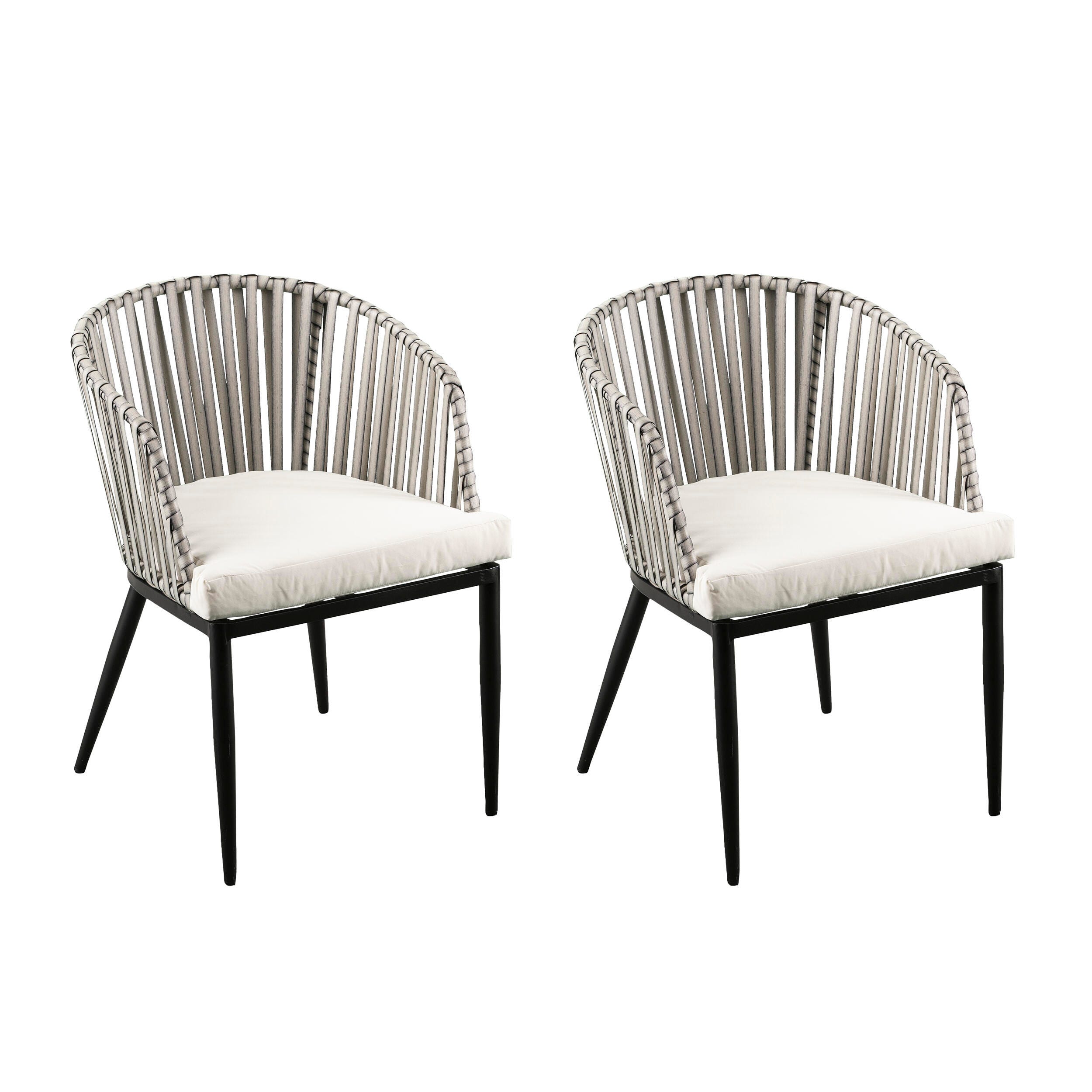 Southern Enterprises Kabra Outdoor Chairs W/ Cushions 2-Pieceset, , large