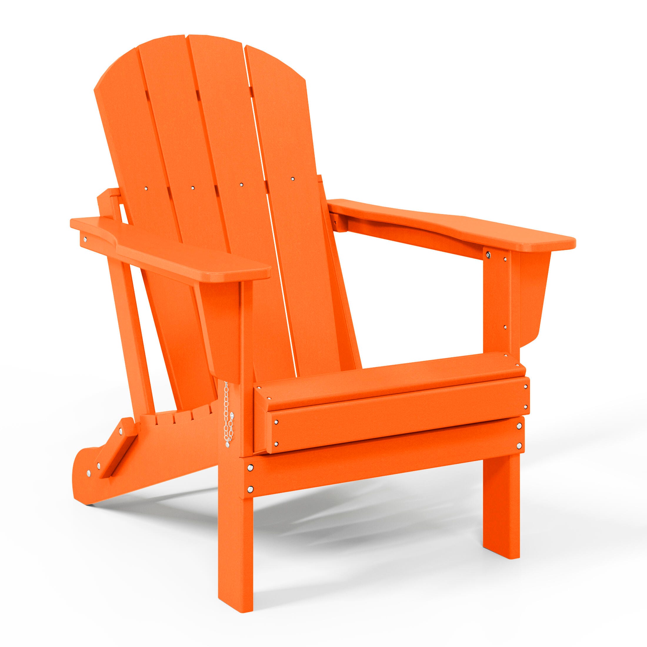 Westin Outdoor Folding Outdoor Poly Adirondack Chair, Orange, large