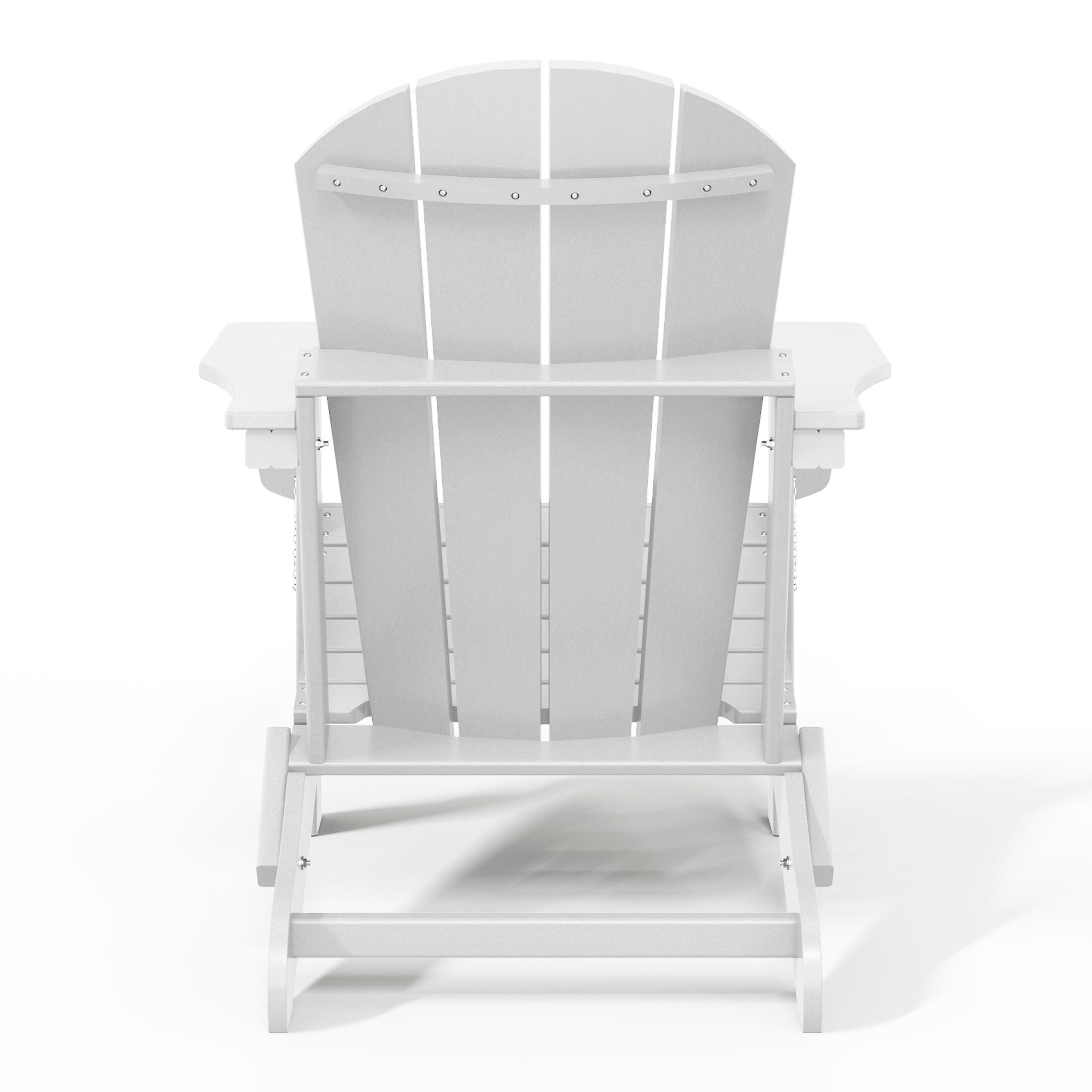 Westin Outdoor  Outdoor Folding Poly Adirondack Chair, White, large