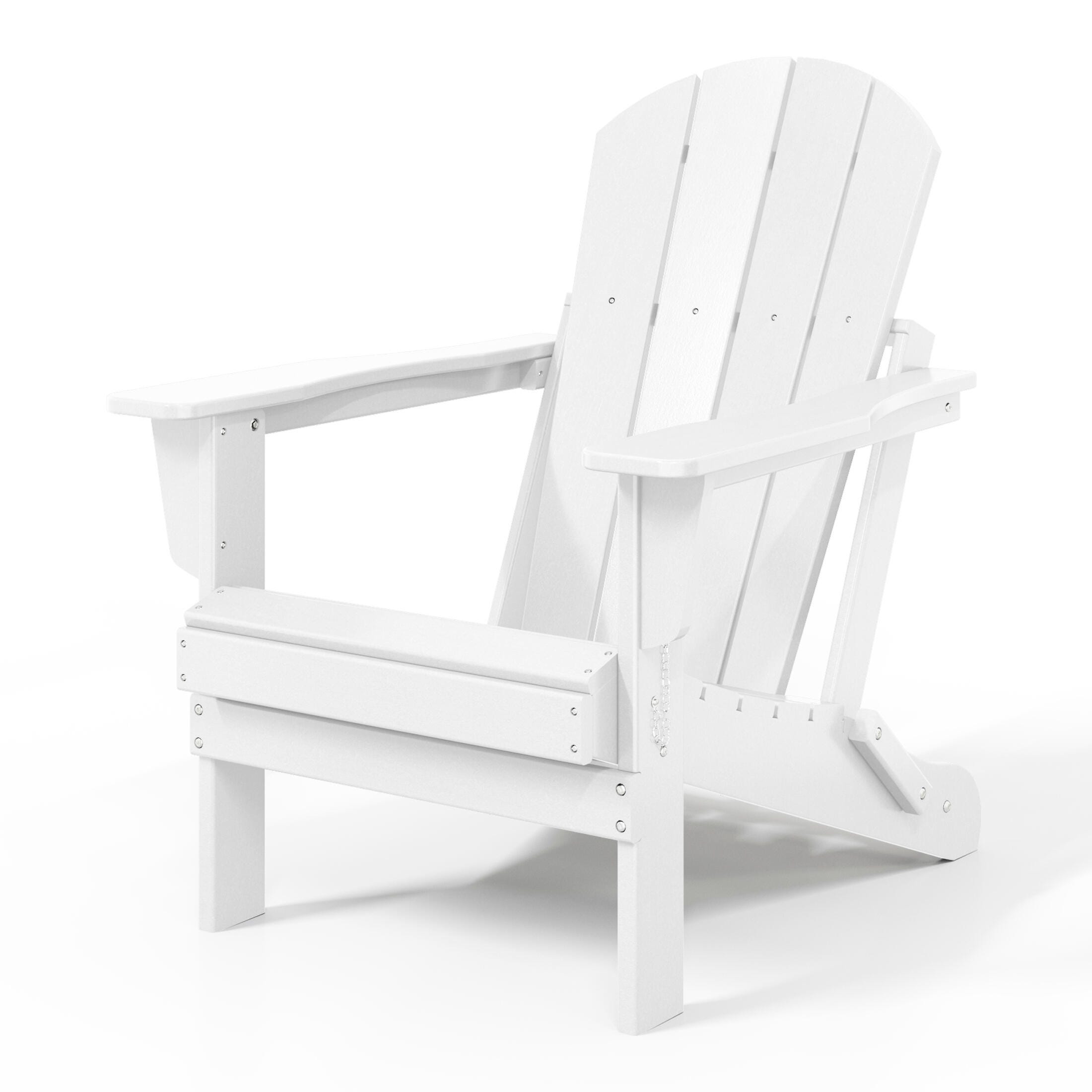 Westin Outdoor  Outdoor Folding Poly Adirondack Chair, White, large