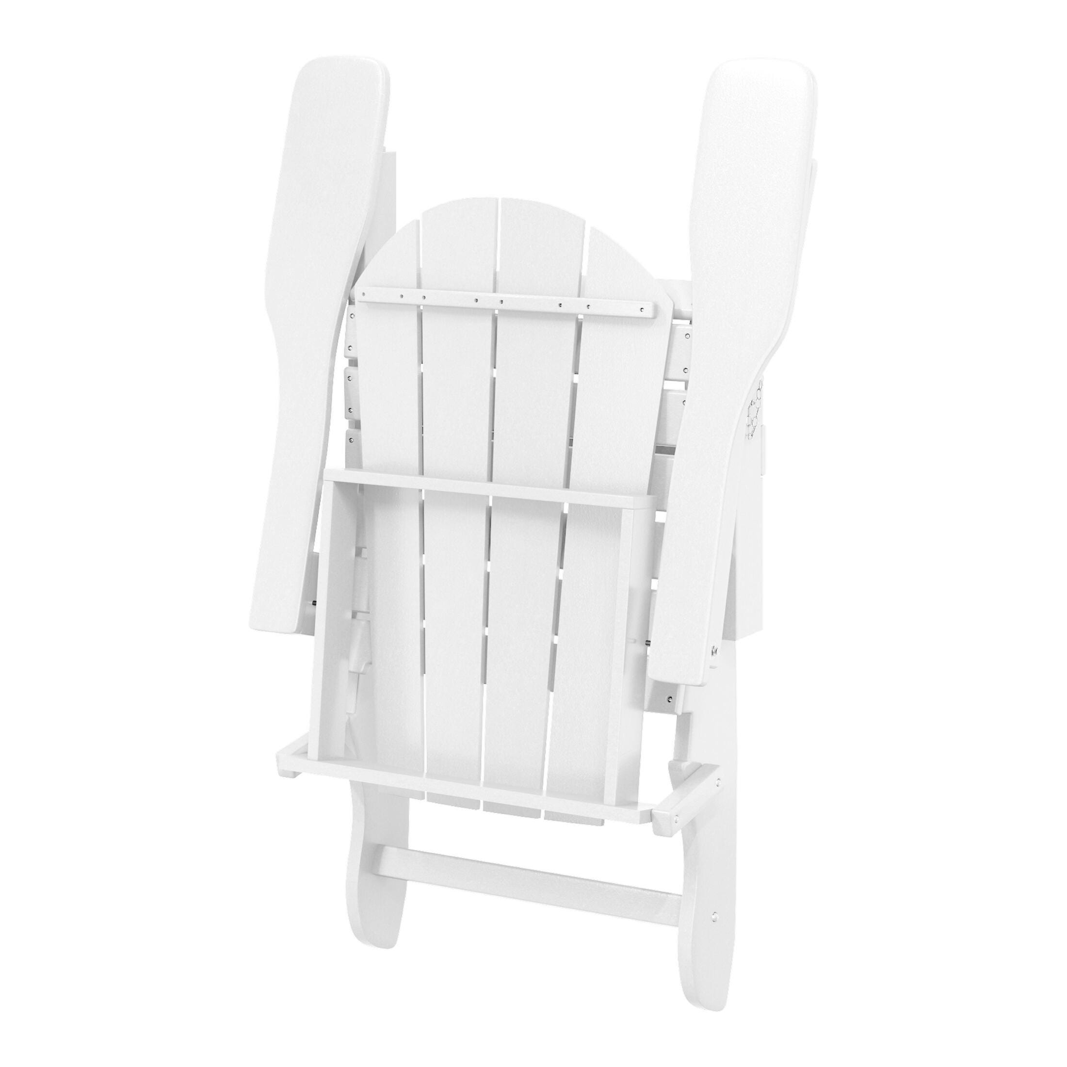Westin Outdoor  Outdoor Folding Poly Adirondack Chair, White, large