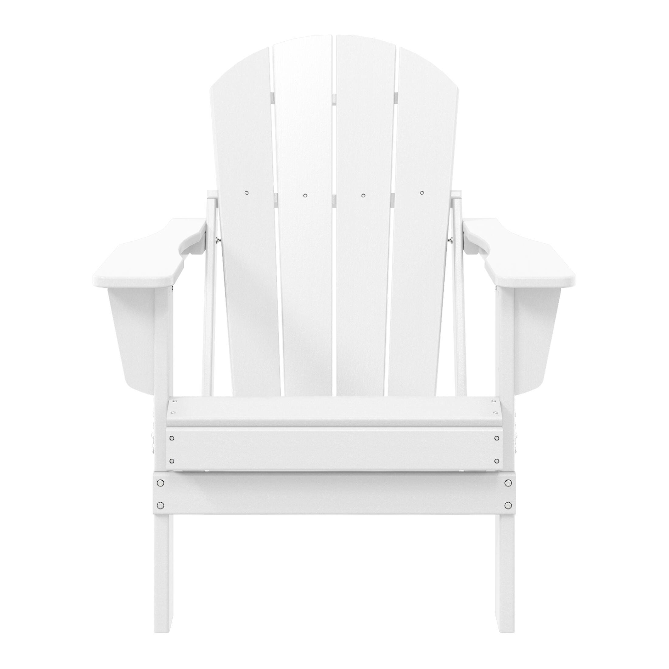 Westin Outdoor  Outdoor Folding Poly Adirondack Chair, White, large