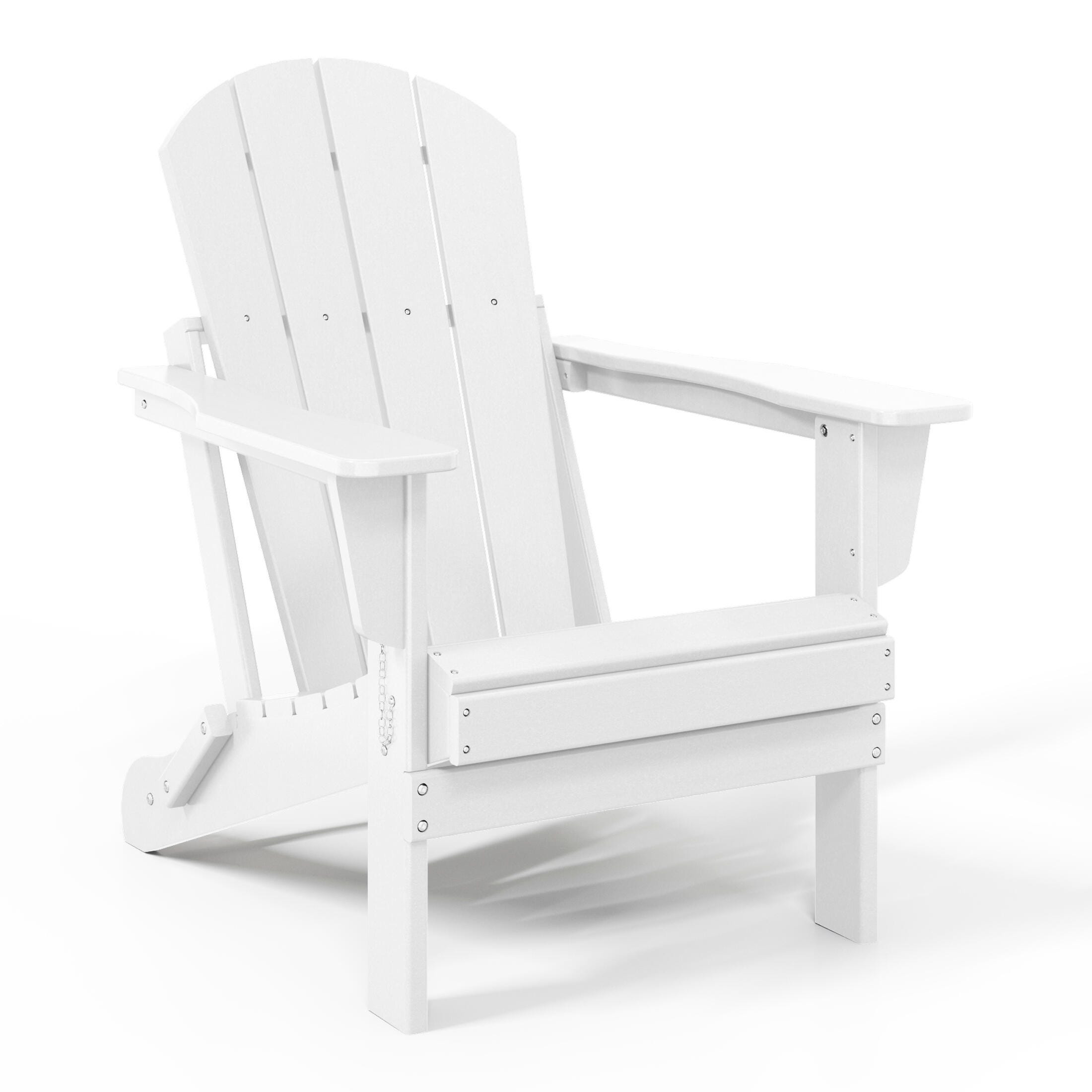 Westin Outdoor  Outdoor Folding Poly Adirondack Chair, White, large