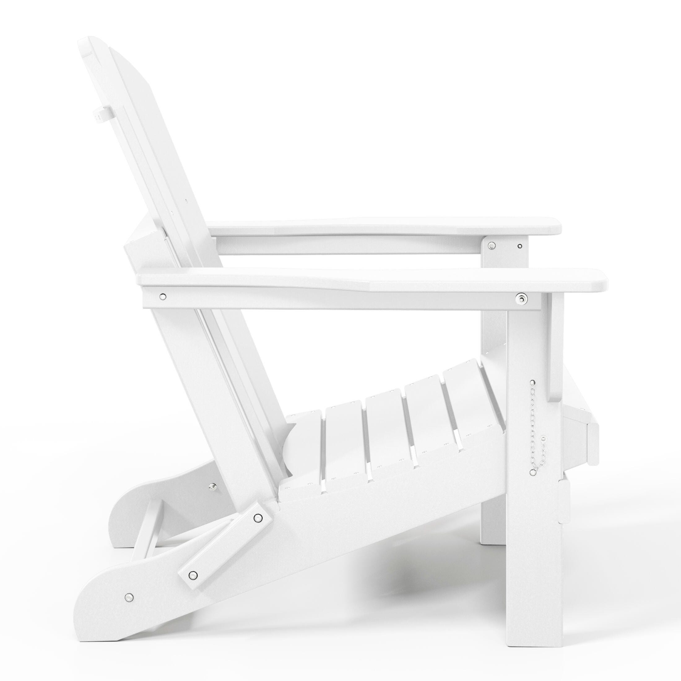 Westin Outdoor  Outdoor Folding Poly Adirondack Chair, White, large