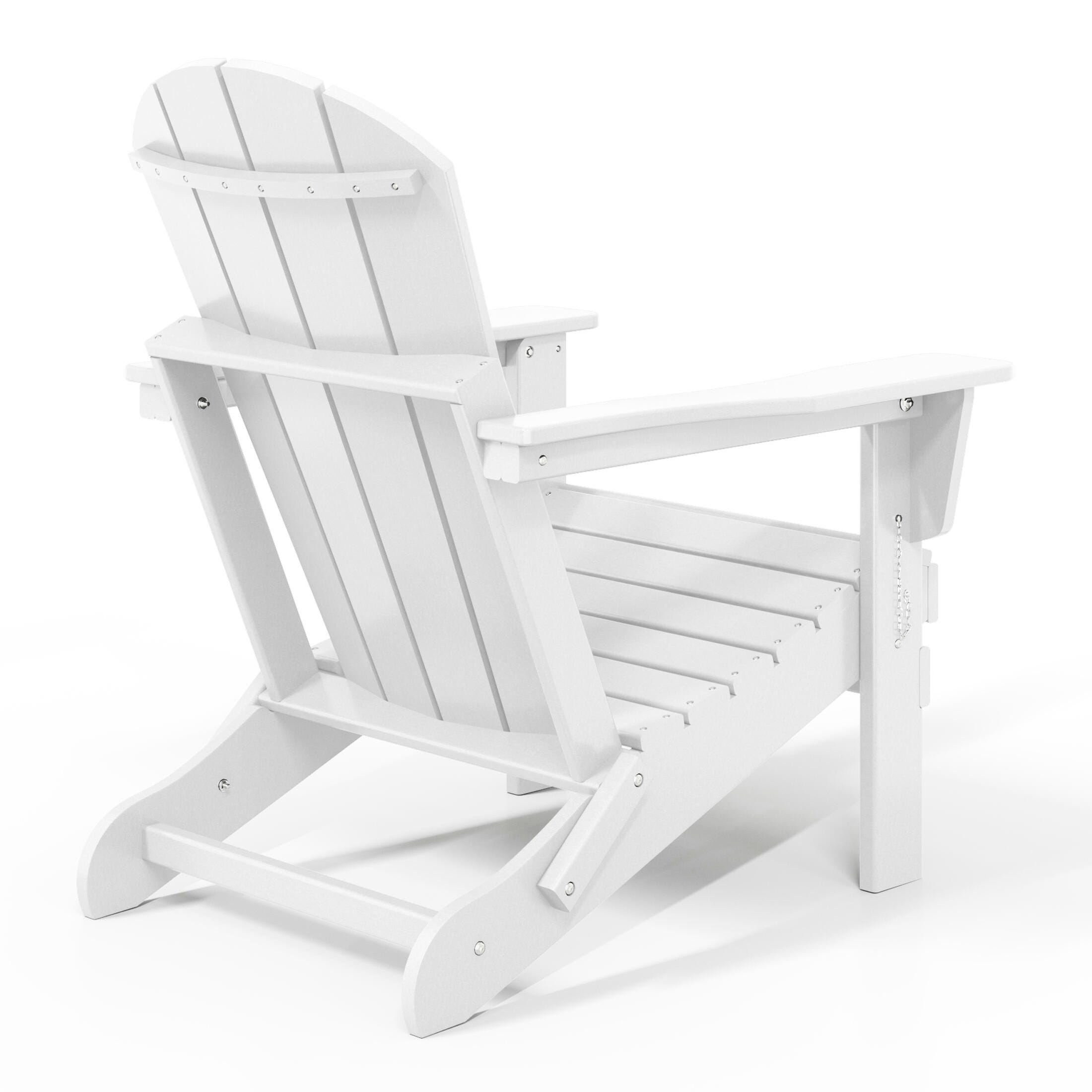 Westin Outdoor  Outdoor Folding Poly Adirondack Chair, White, large