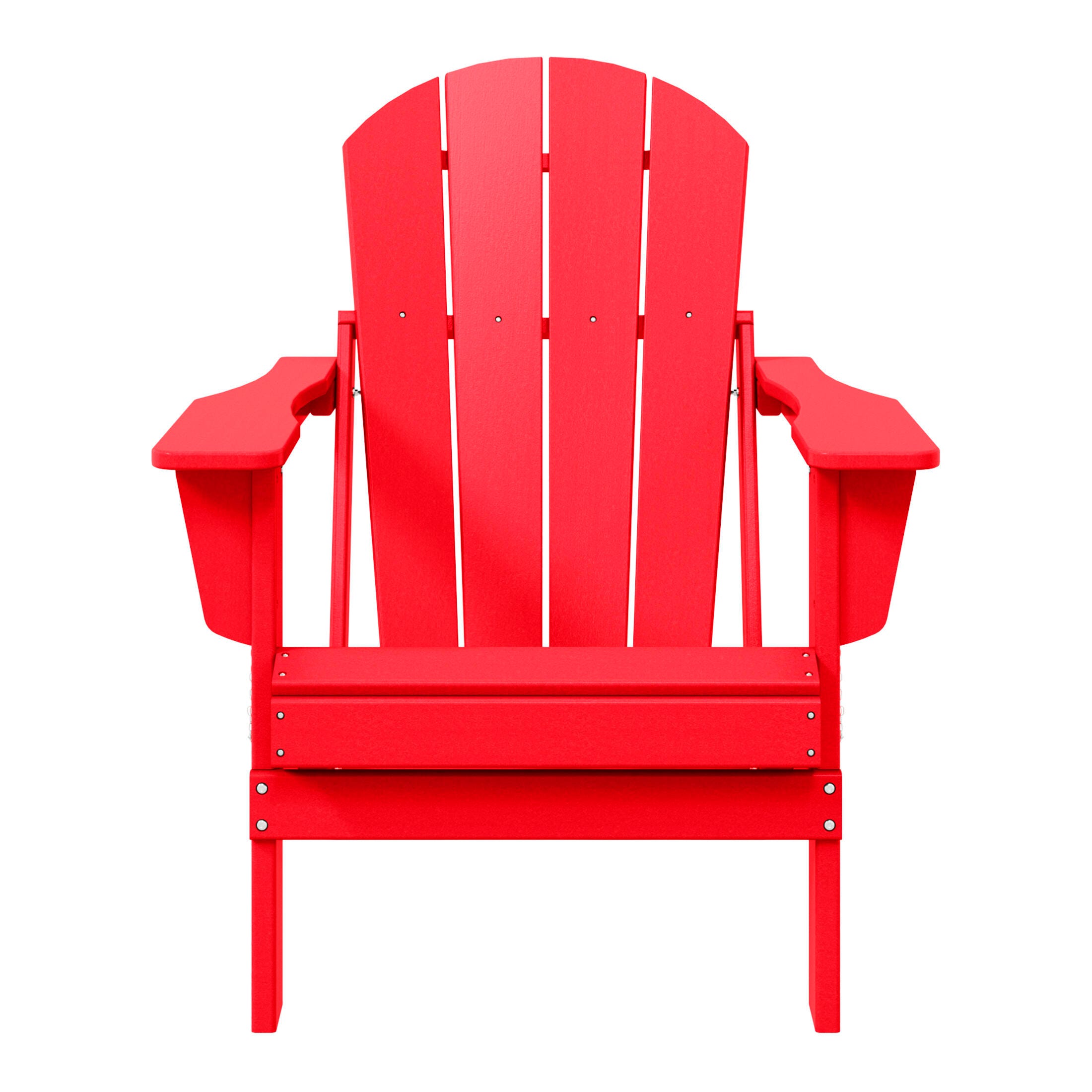 Westin Outdoor  Folding Outdoor Poly Adirondack Chair, Red, large