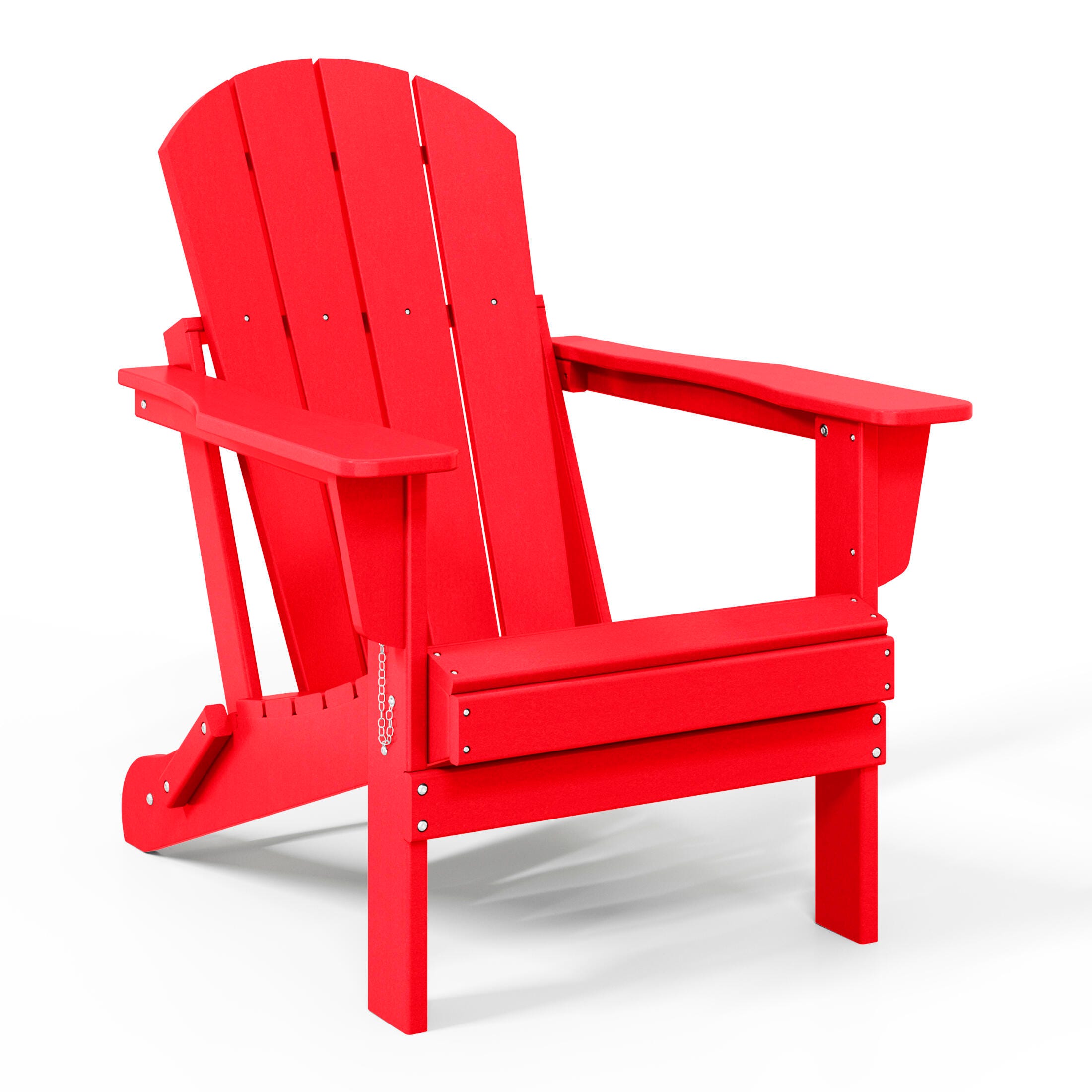 Westin Outdoor  Folding Outdoor Poly Adirondack Chair, Red, large