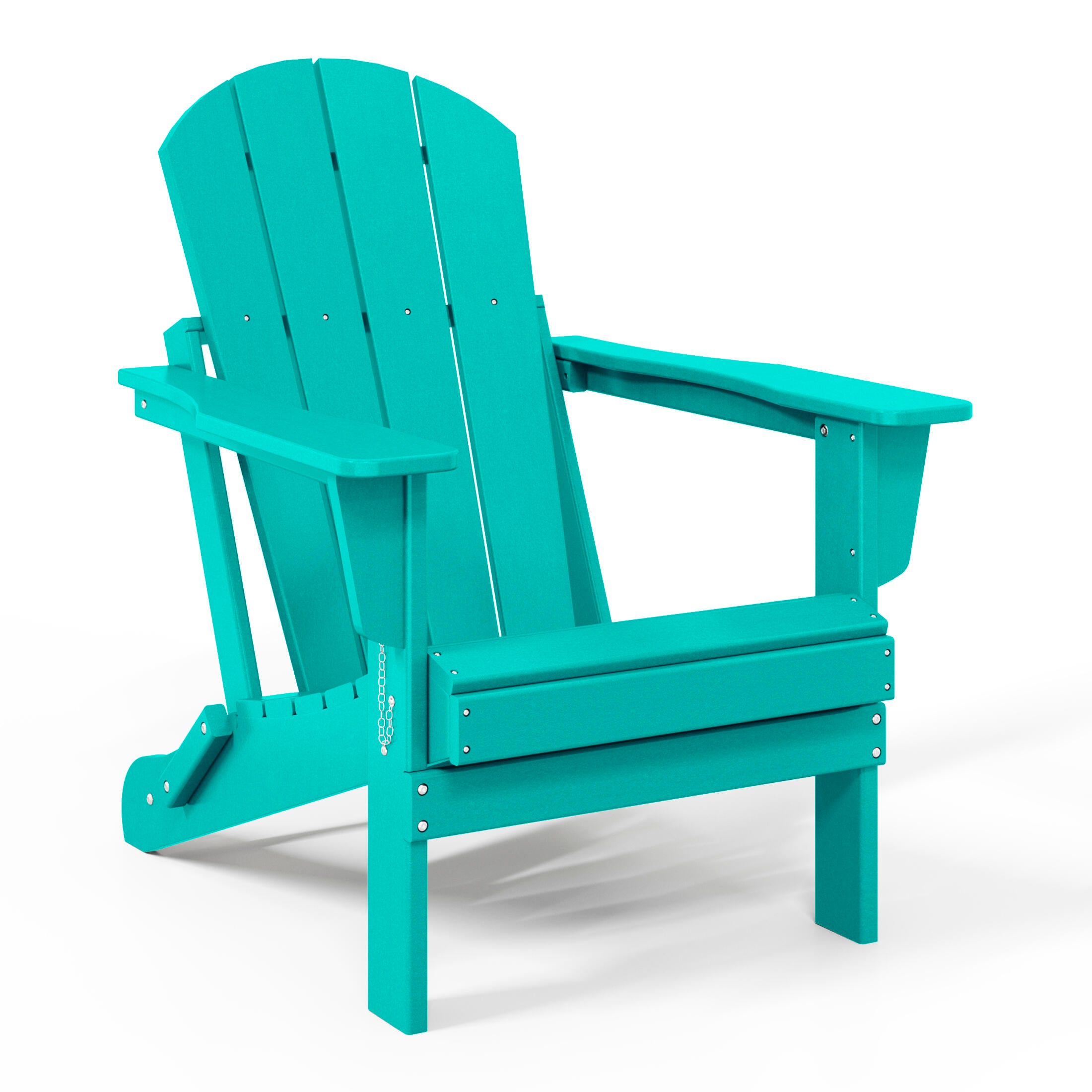 Westin Outdoor  Folding Outdoor Poly Adirondack Chair, Turquoise, large