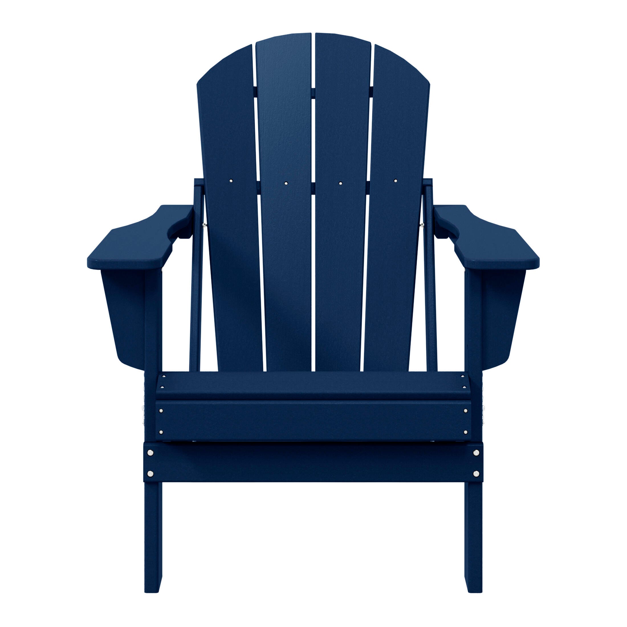 Westin Outdoor  Folding Outdoor Poly Adirondack Chair, Navy, large