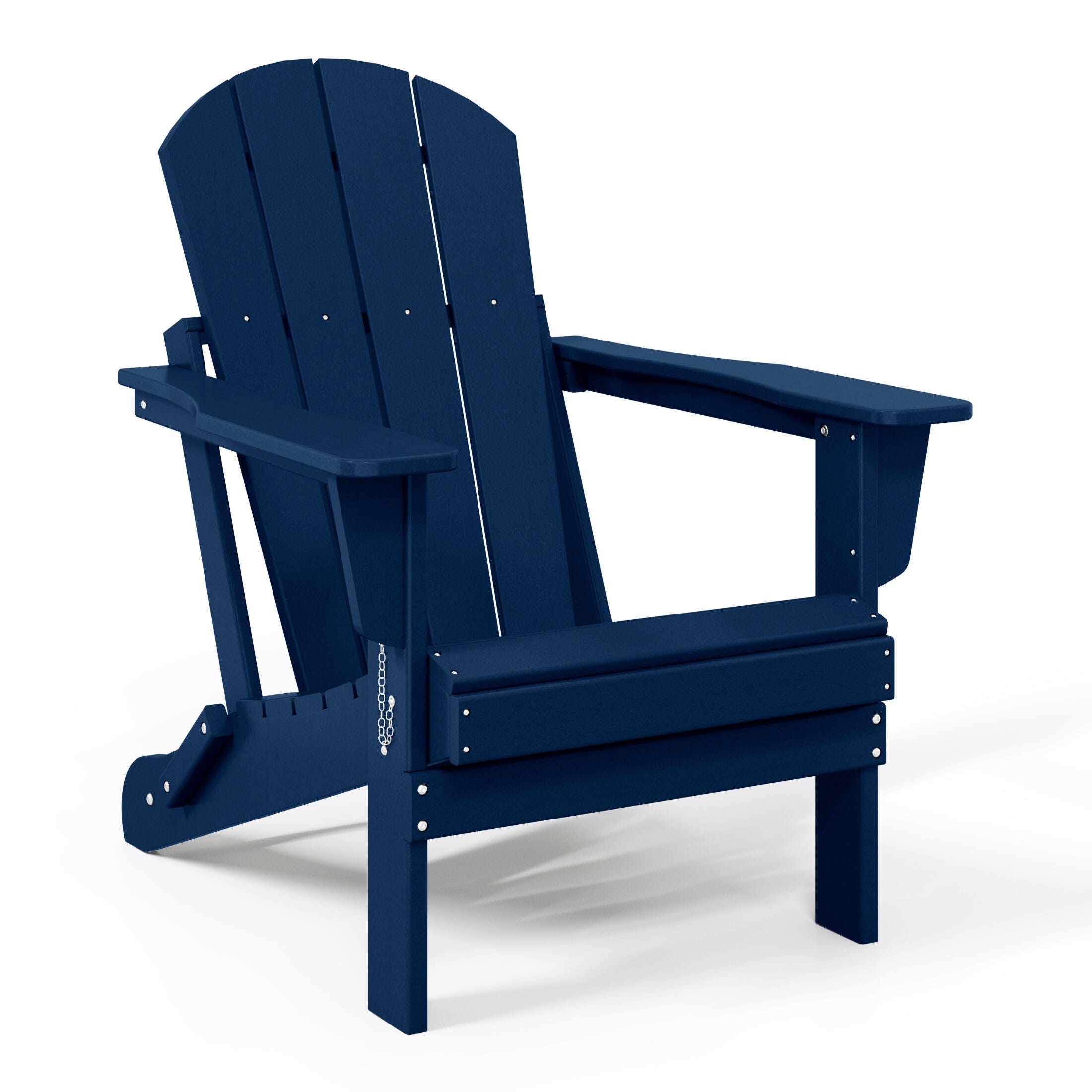 Westin Outdoor  Folding Outdoor Poly Adirondack Chair, Navy, large