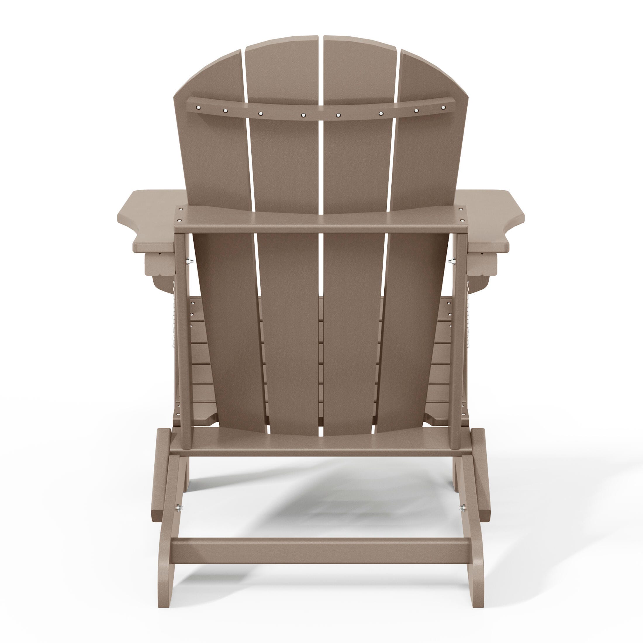 Westin Outdoor Folding Outdoor Poly Adirondack Chair, Beige, large