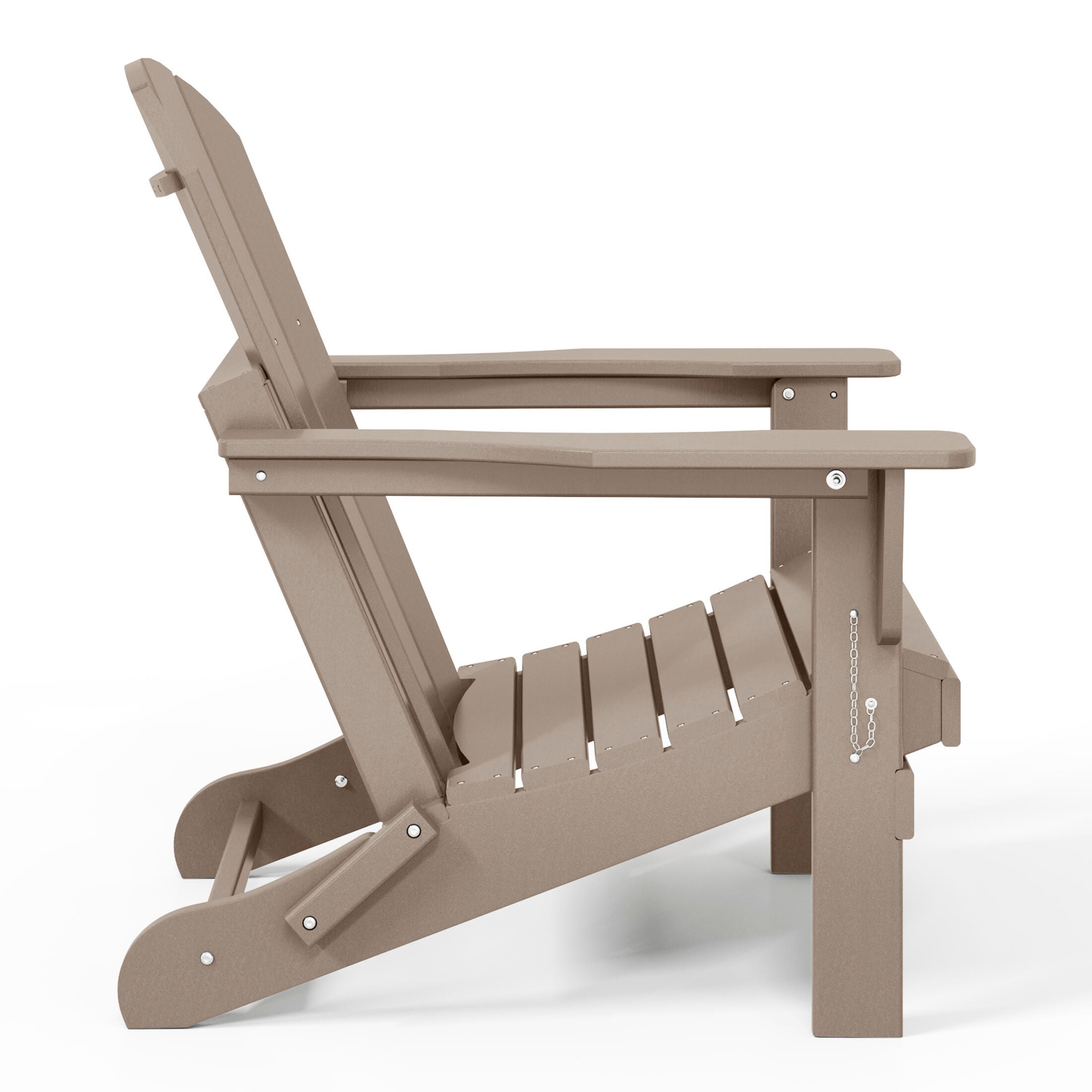 Westin Outdoor Folding Outdoor Poly Adirondack Chair, Beige, large