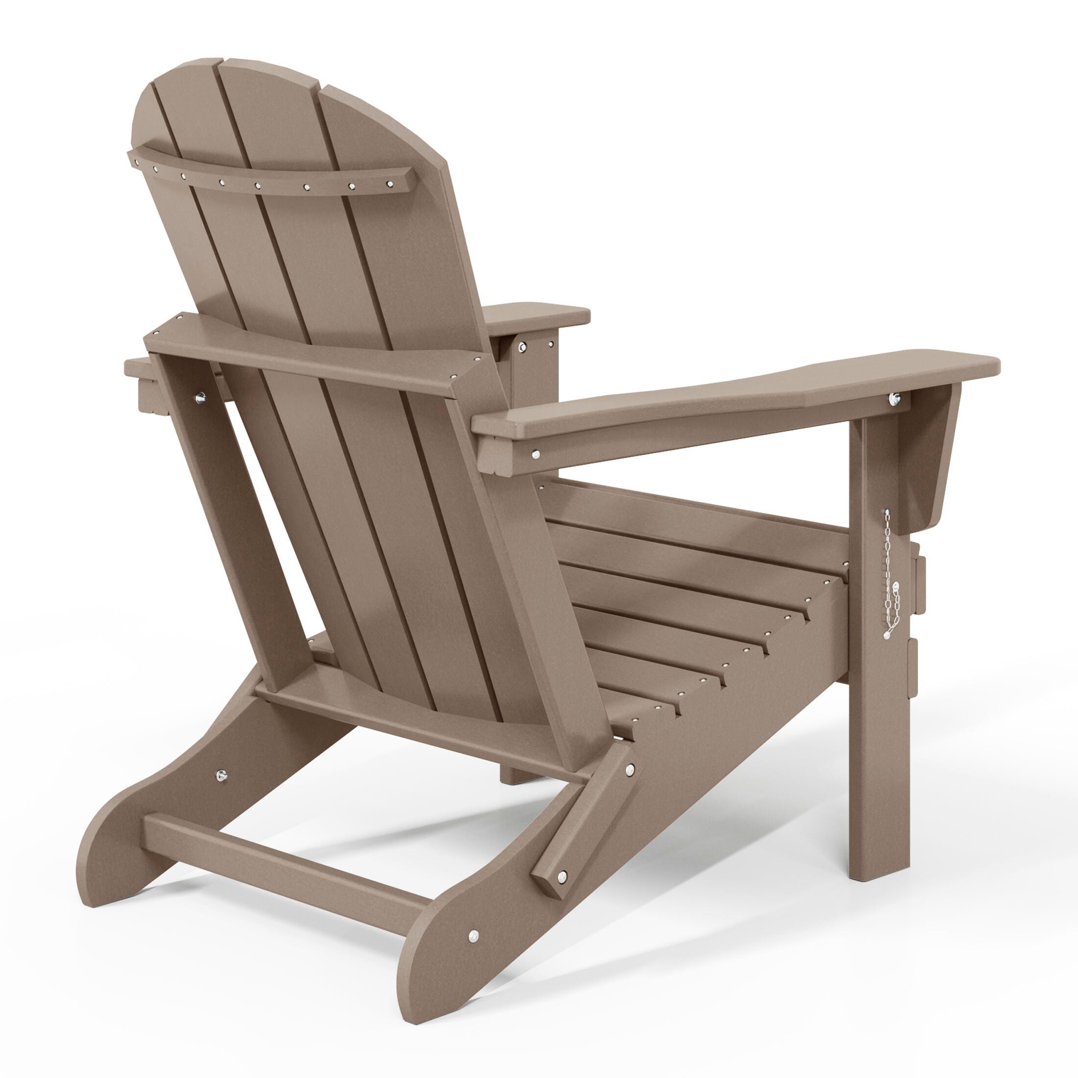 Westin Outdoor Folding Outdoor Poly Adirondack Chair, Beige, large