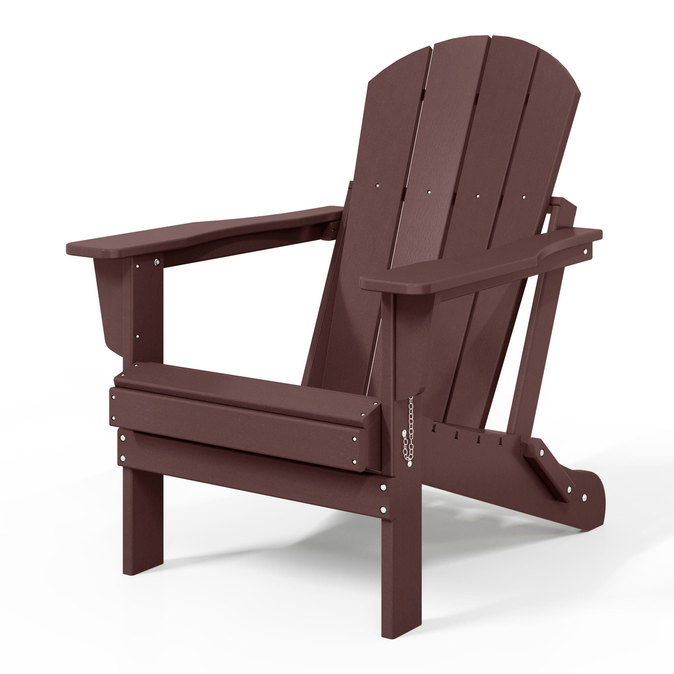 Westin Outdoor  Folding Outdoor Poly Adirondack Chair, Brown, large