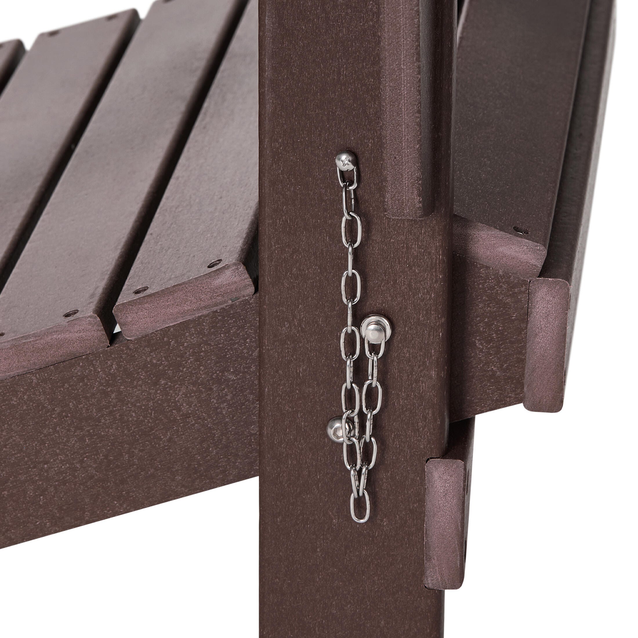Westin Outdoor  Folding Outdoor Poly Adirondack Chair, Brown, large