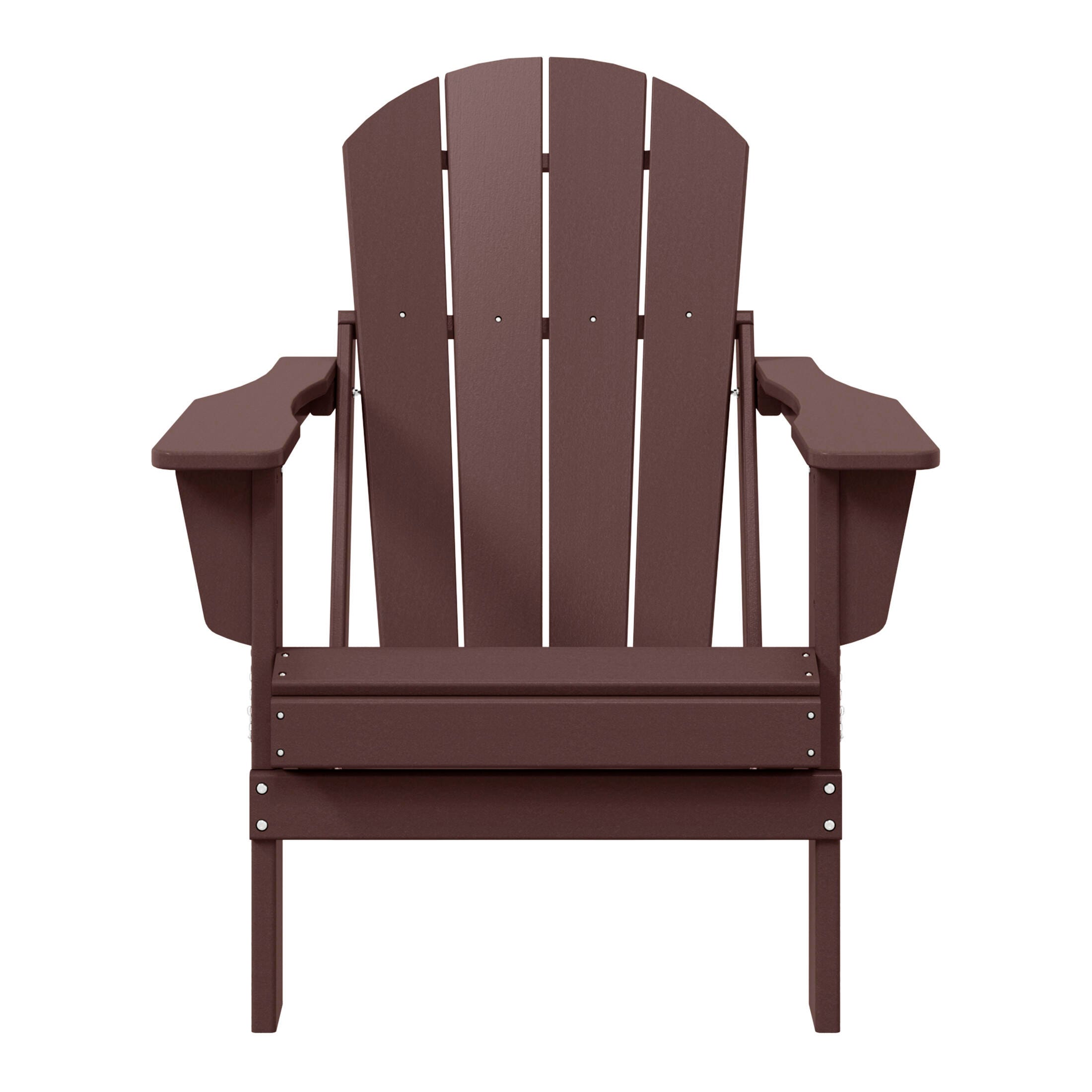 Westin Outdoor  Folding Outdoor Poly Adirondack Chair, Brown, large