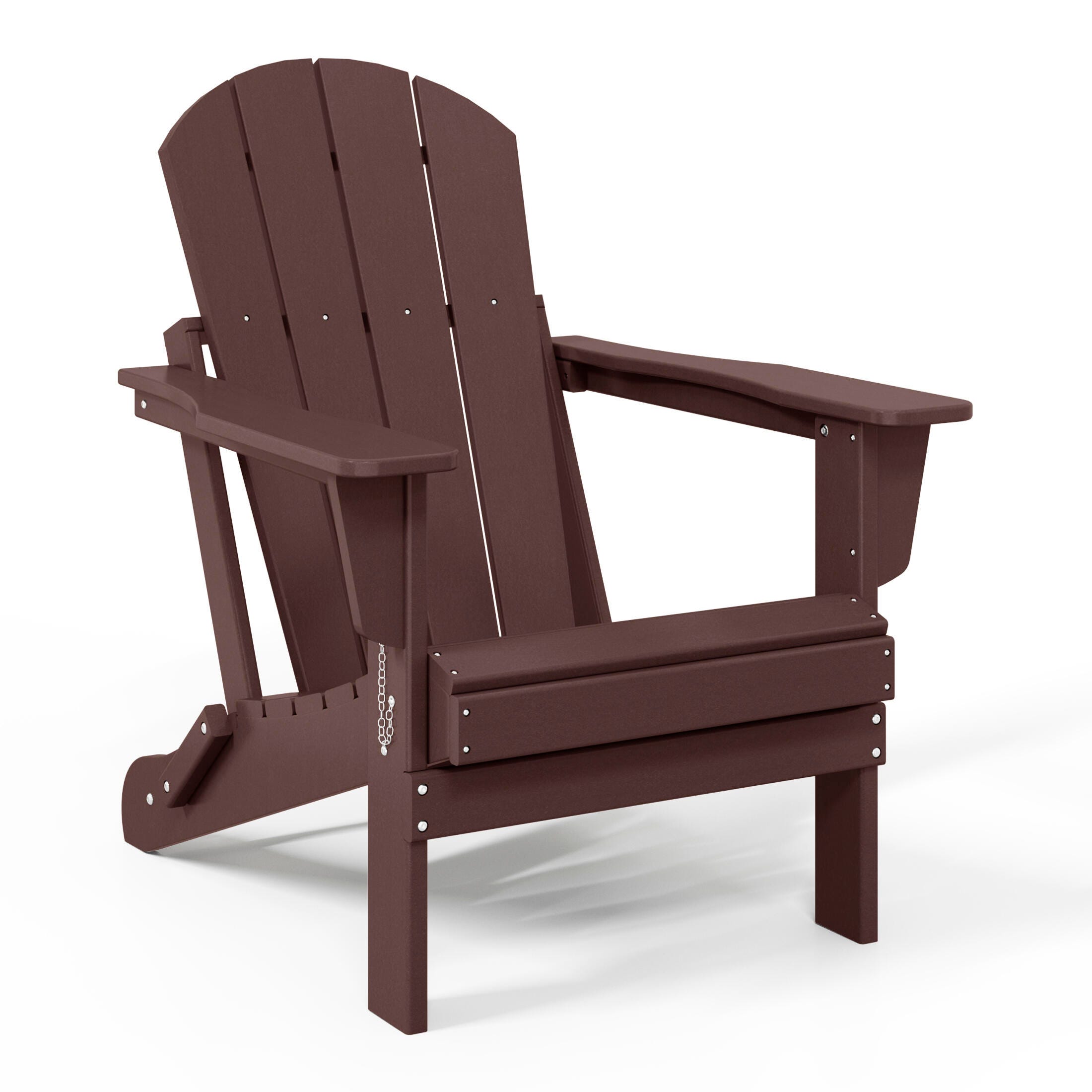 Westin Outdoor  Folding Outdoor Poly Adirondack Chair, Brown, large
