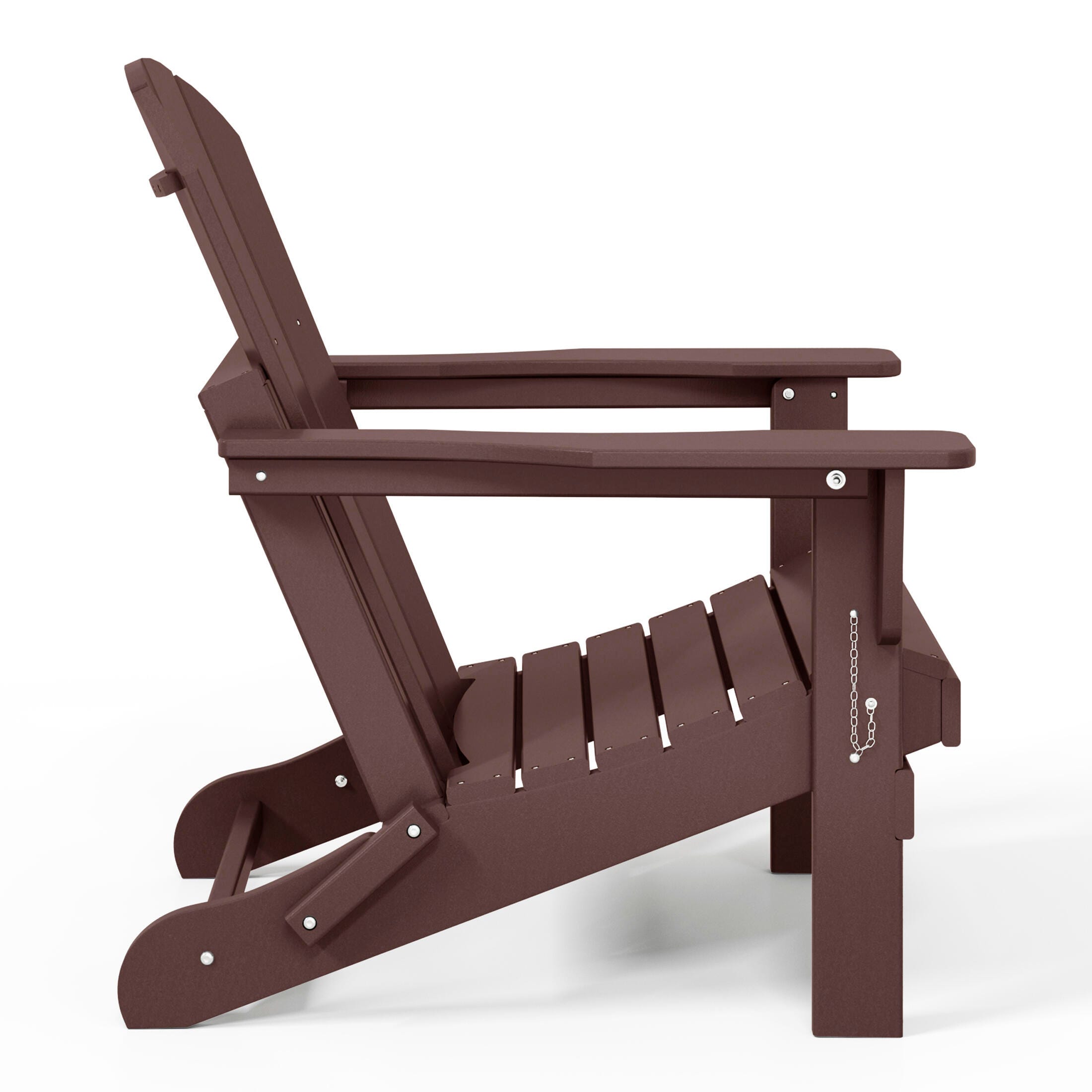 Westin Outdoor  Folding Outdoor Poly Adirondack Chair, Brown, large