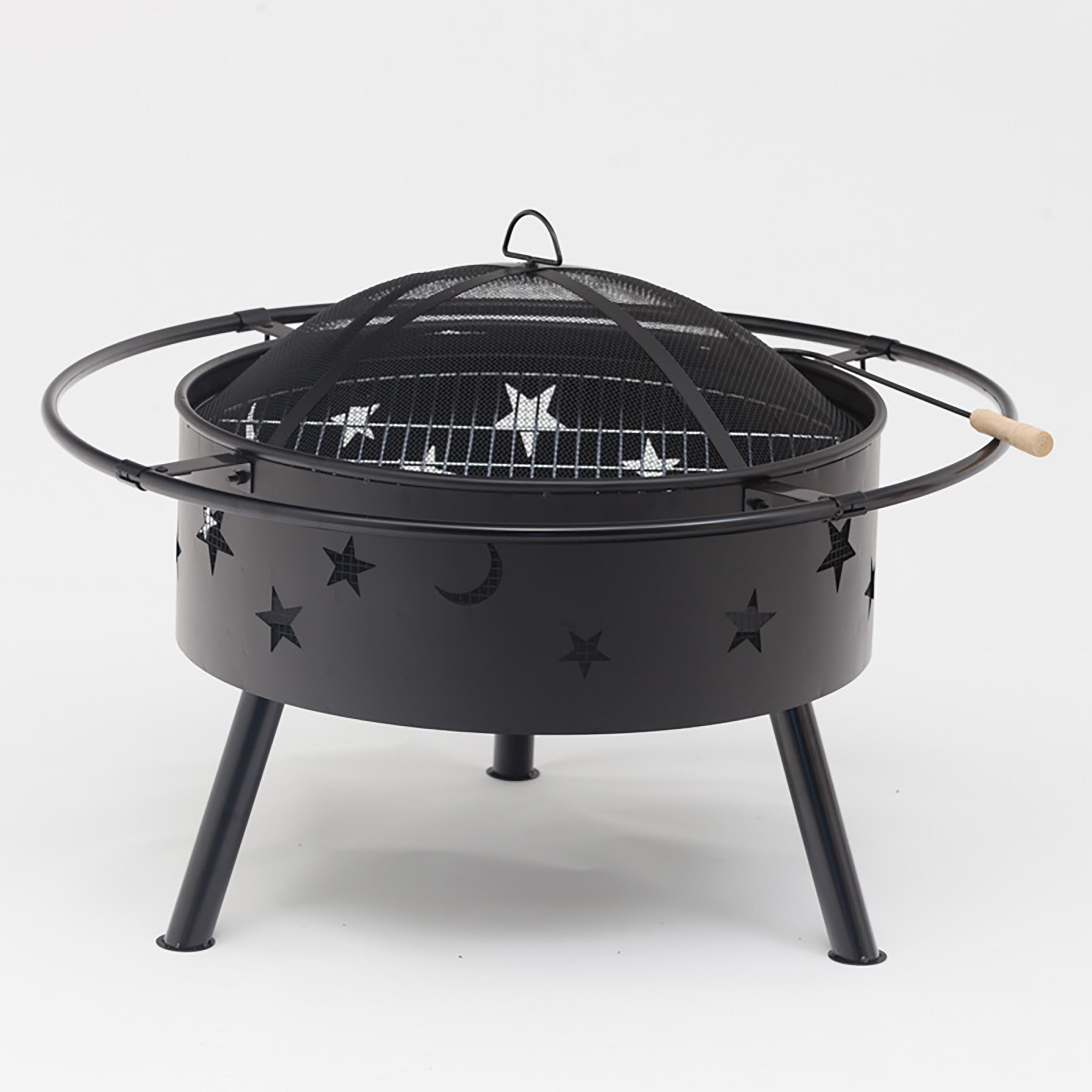 Westin Star & Moon Steel Wood Burning Round Fire Pit, , rollover