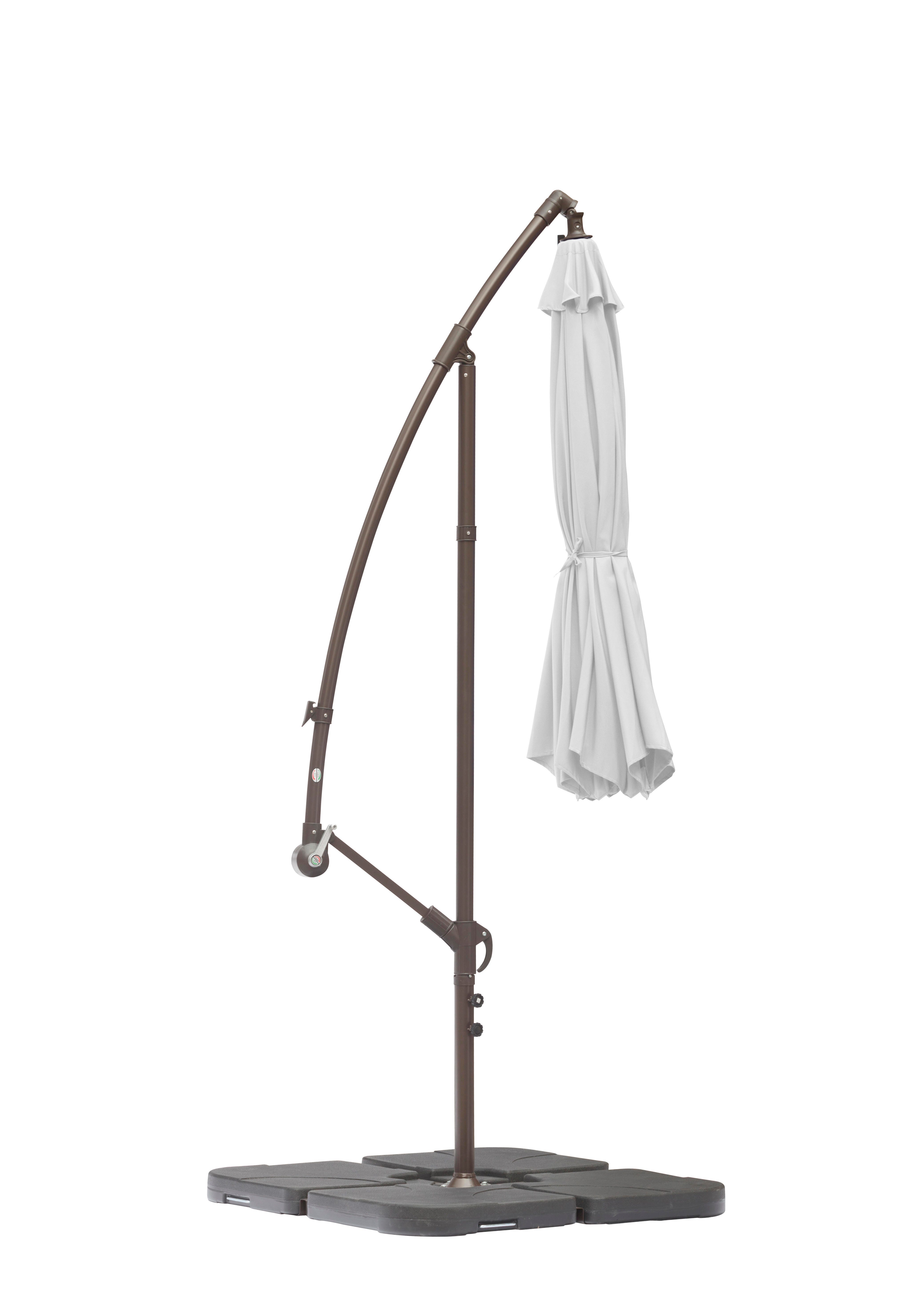 Westin Outdoor 10-Ft Cantiliver Umbrella and Base Weight Set, White, large