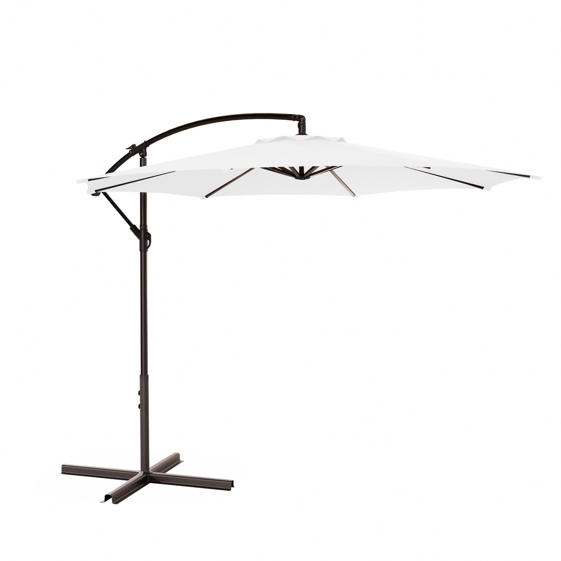 11 cantilever patio umbrella gazebo 11' Outdoor Square Double Top Patio Umbrella, Base Not Included Beige