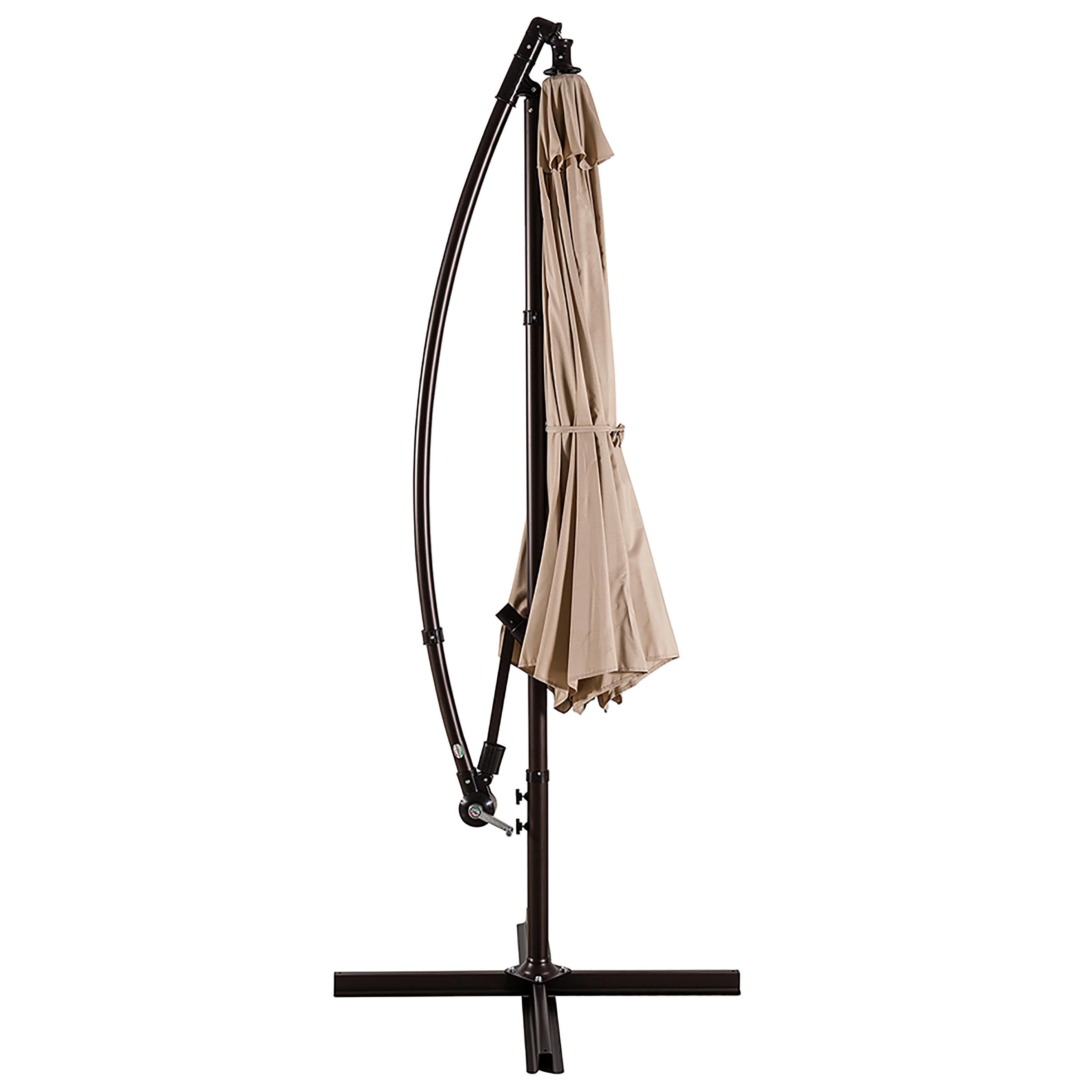 Westin Outdoor 10-Ft Cantiliver Umbrella and Base Weight Set, Beige, large