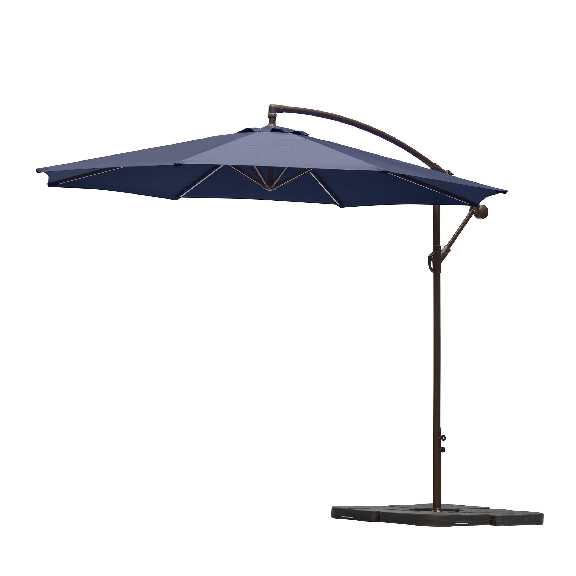 Westin Outdoor 10-Ft Cantiliver Umbrella and Base Weight Set, Navy Blue, large