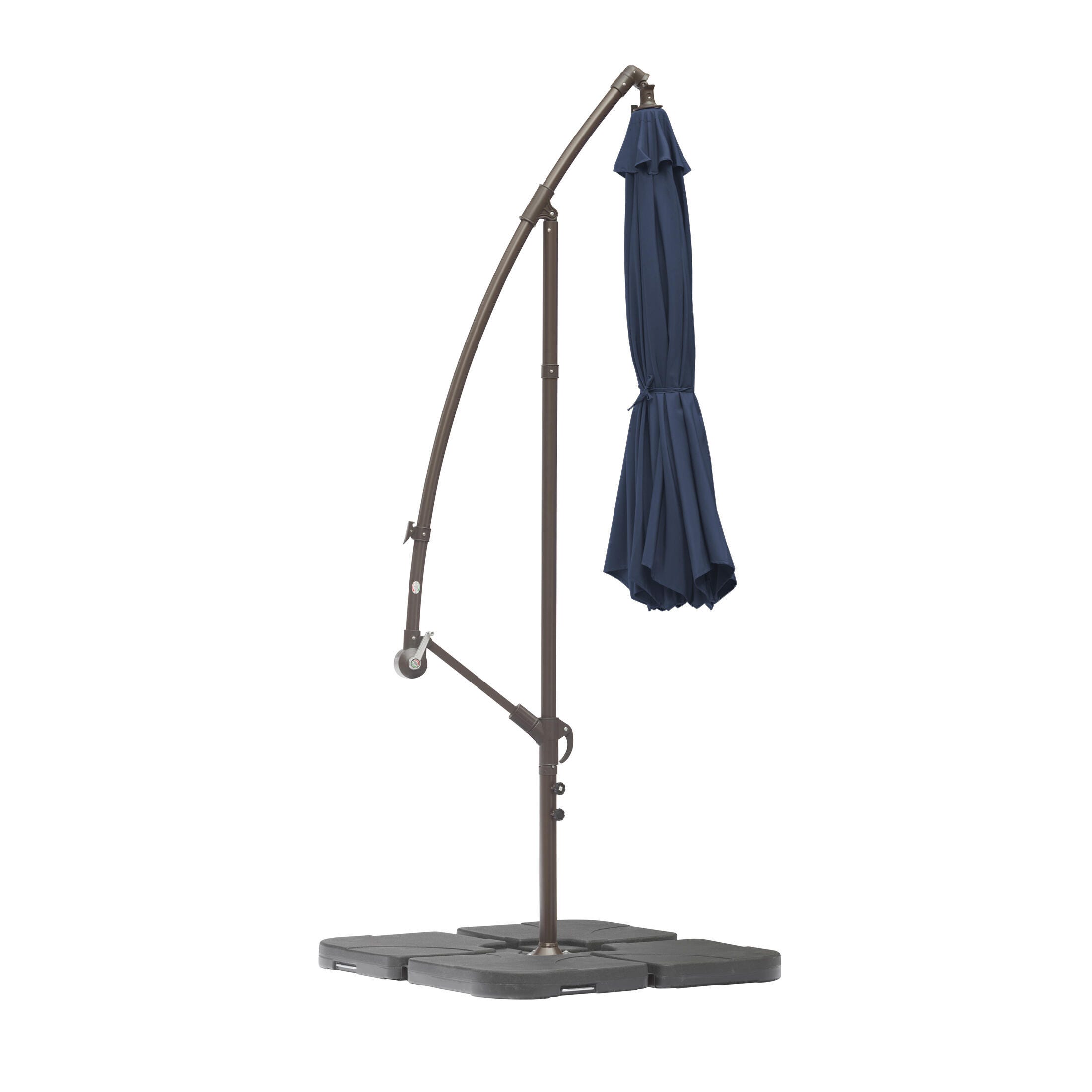 Westin Outdoor 10-Ft Cantiliver Umbrella and Base Weight Set, Navy Blue, large