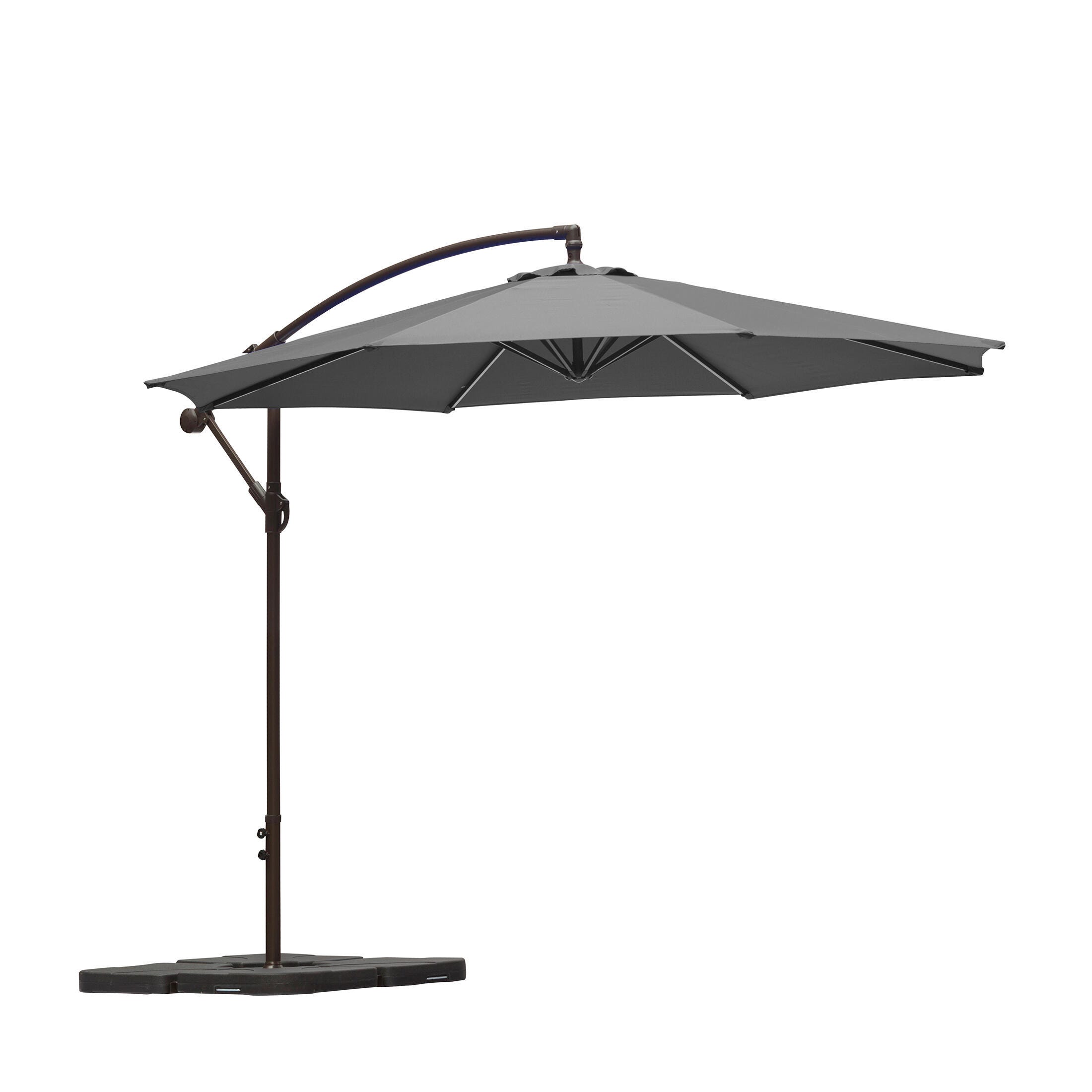 Westin Outdoor 10-Ft Cantiliver Umbrella and Base Weight Set, Gray, large