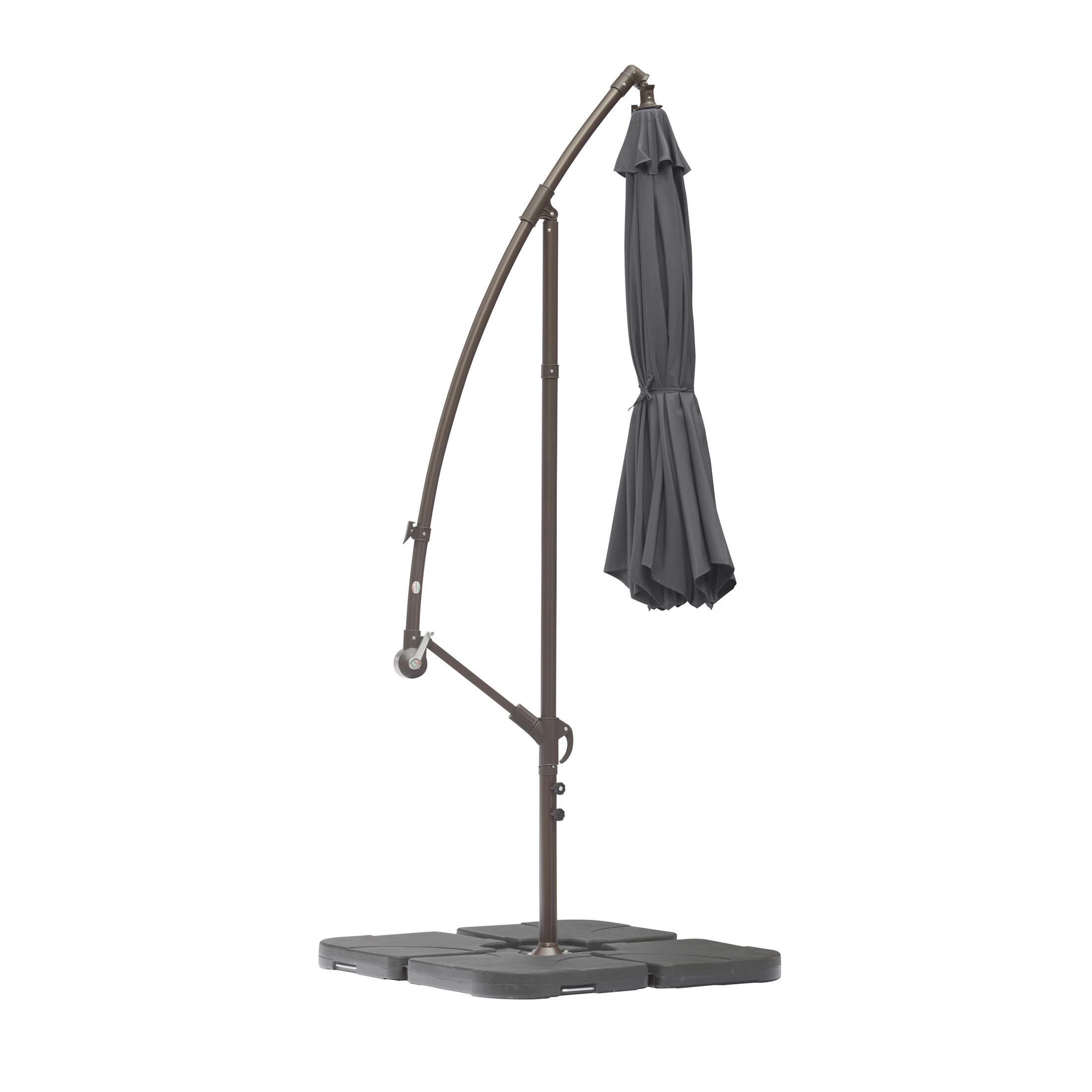 Westin Outdoor 10-Ft Cantiliver Umbrella and Base Weight Set, Gray, large