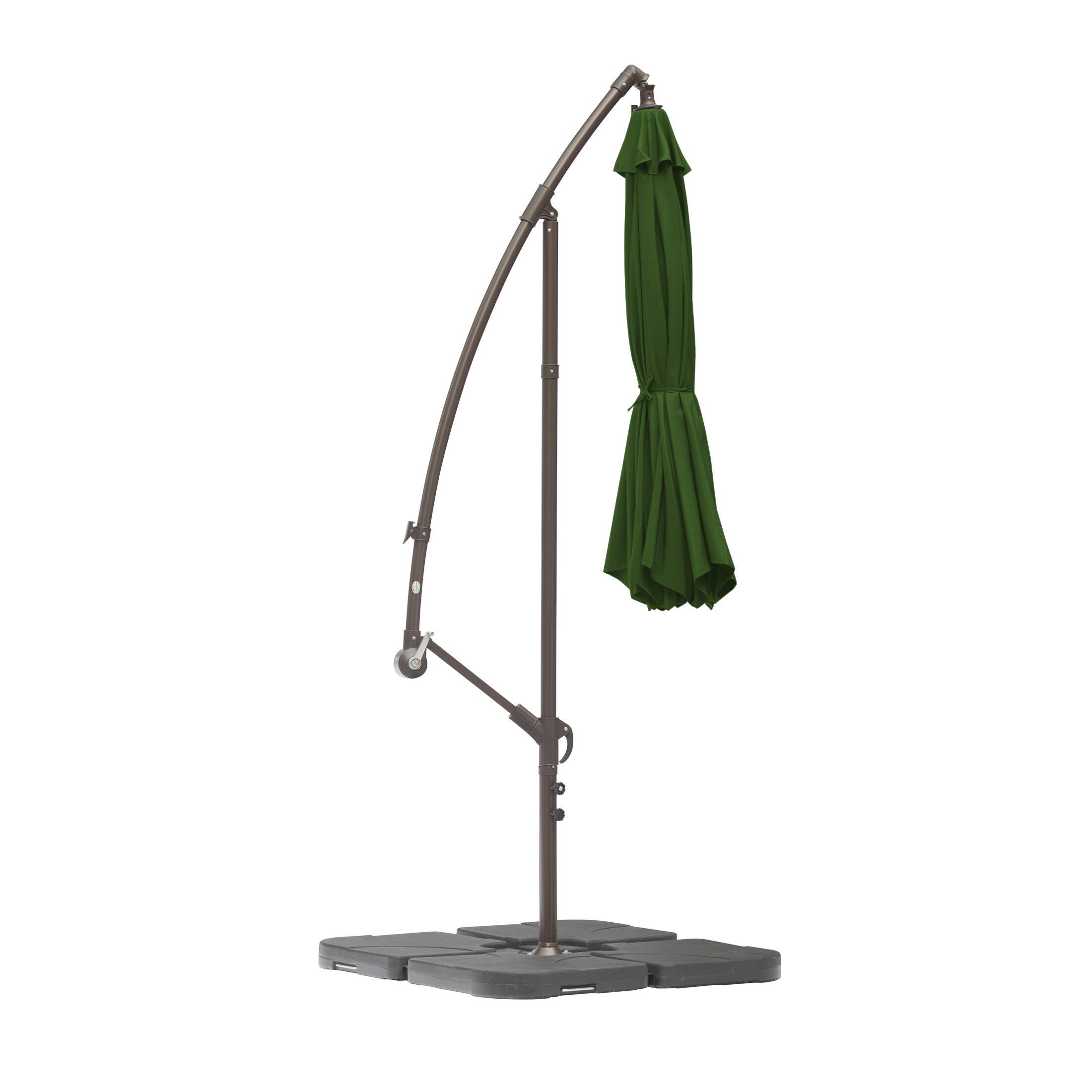 Westin Outdoor 10-Ft Cantiliver Umbrella and Base Weight Set, Dark Green, large