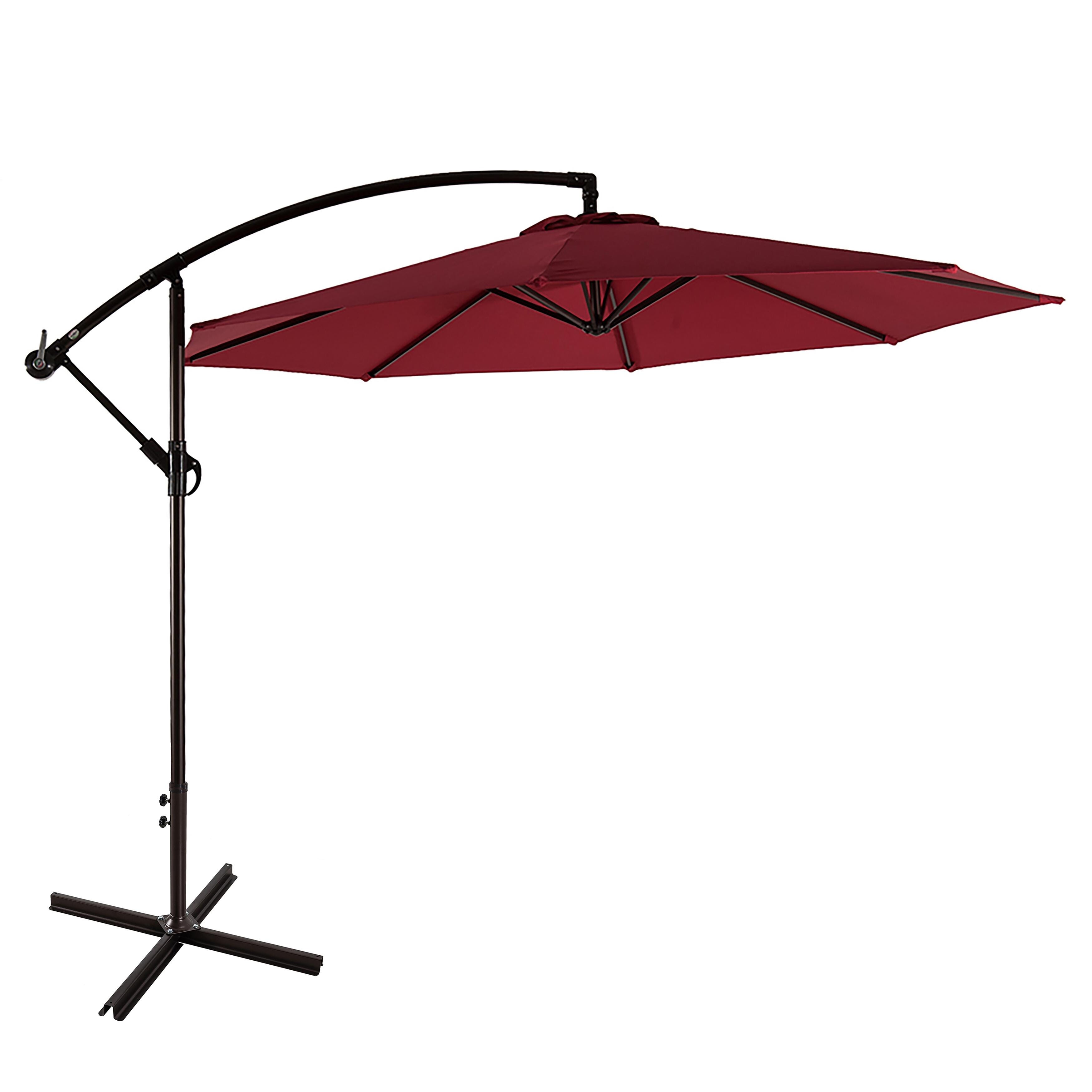 7.5 ft orange patio umbrella 7.5-ft Orange Patio Umbrella with Tilt and Crank, UV-Resistant Polyester Outdoor Market Umbrella