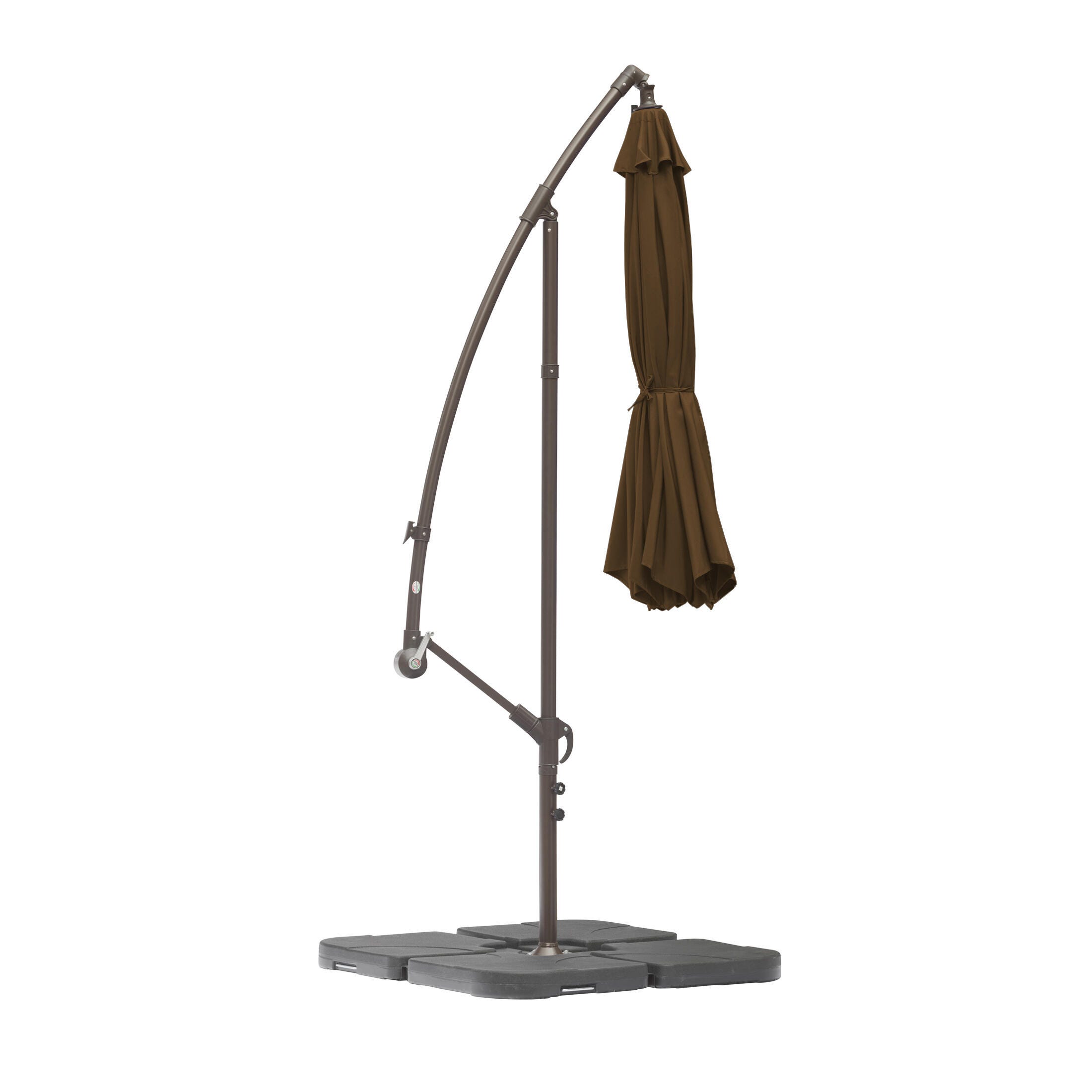 Westin Outdoor 10-Ft Cantiliver Umbrella and Base Weight Set, Coffee, large
