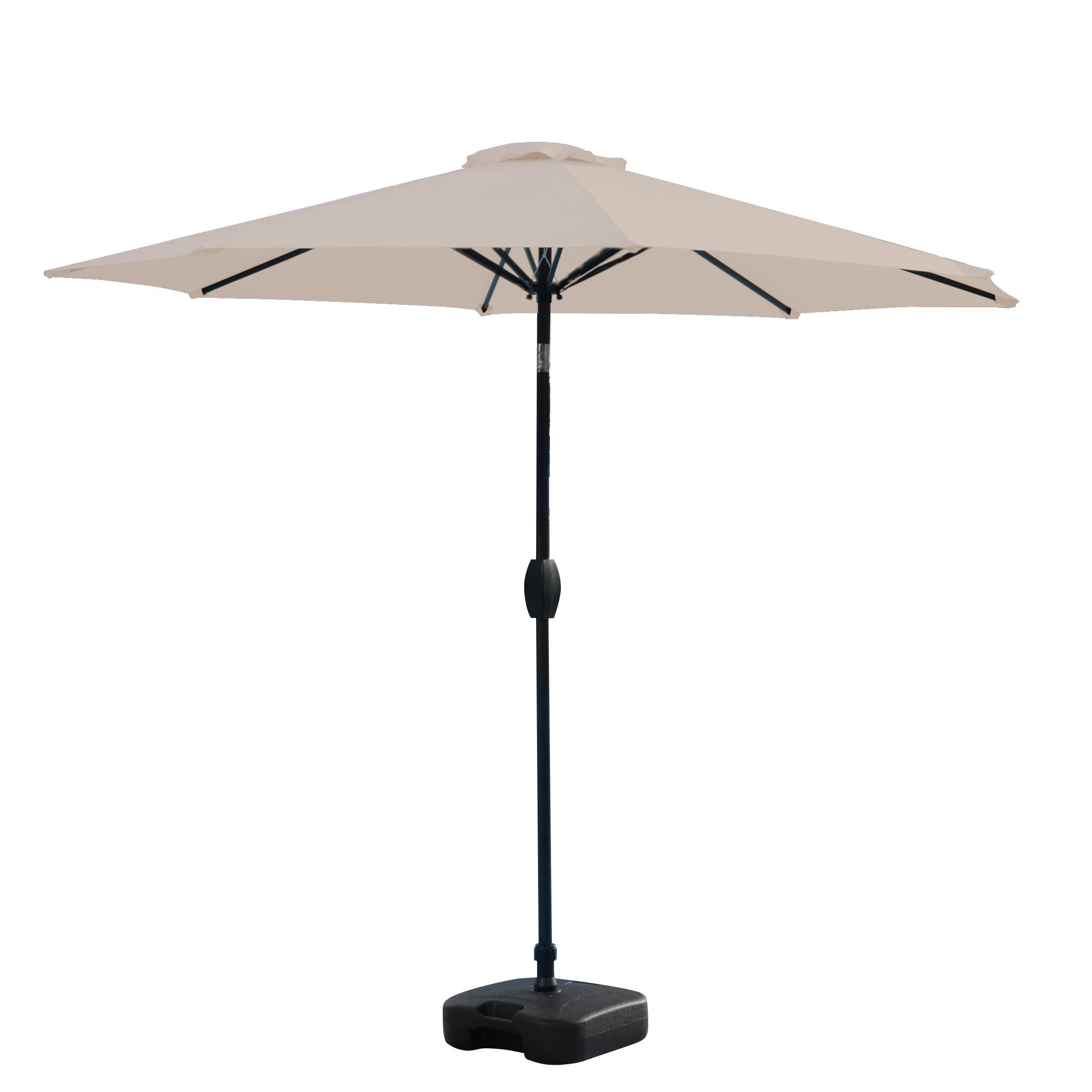 Westin Outdoor 9-Ft Market Patio Umbrella with Square Fillable Weight Base, Brown, large