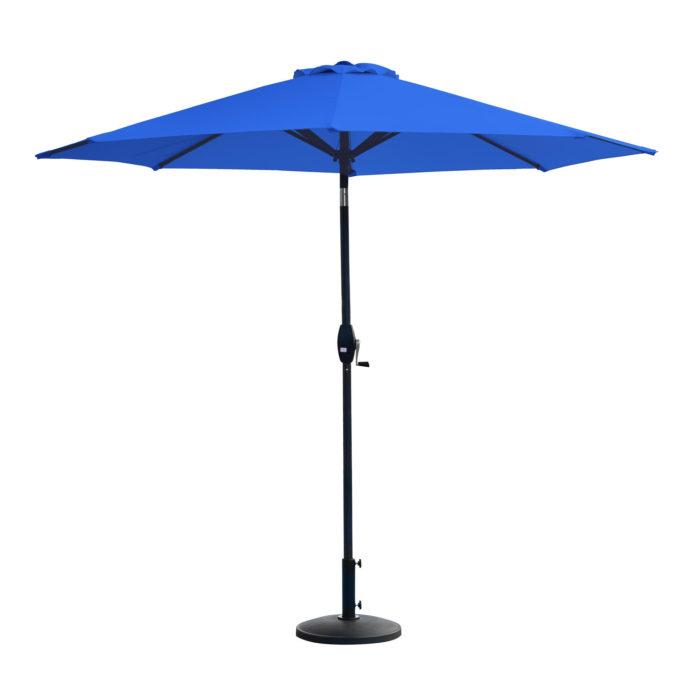 Westin Outdoor 9-Ft Market Patio Umbrella with Round Resin Base, Royal Blue, large