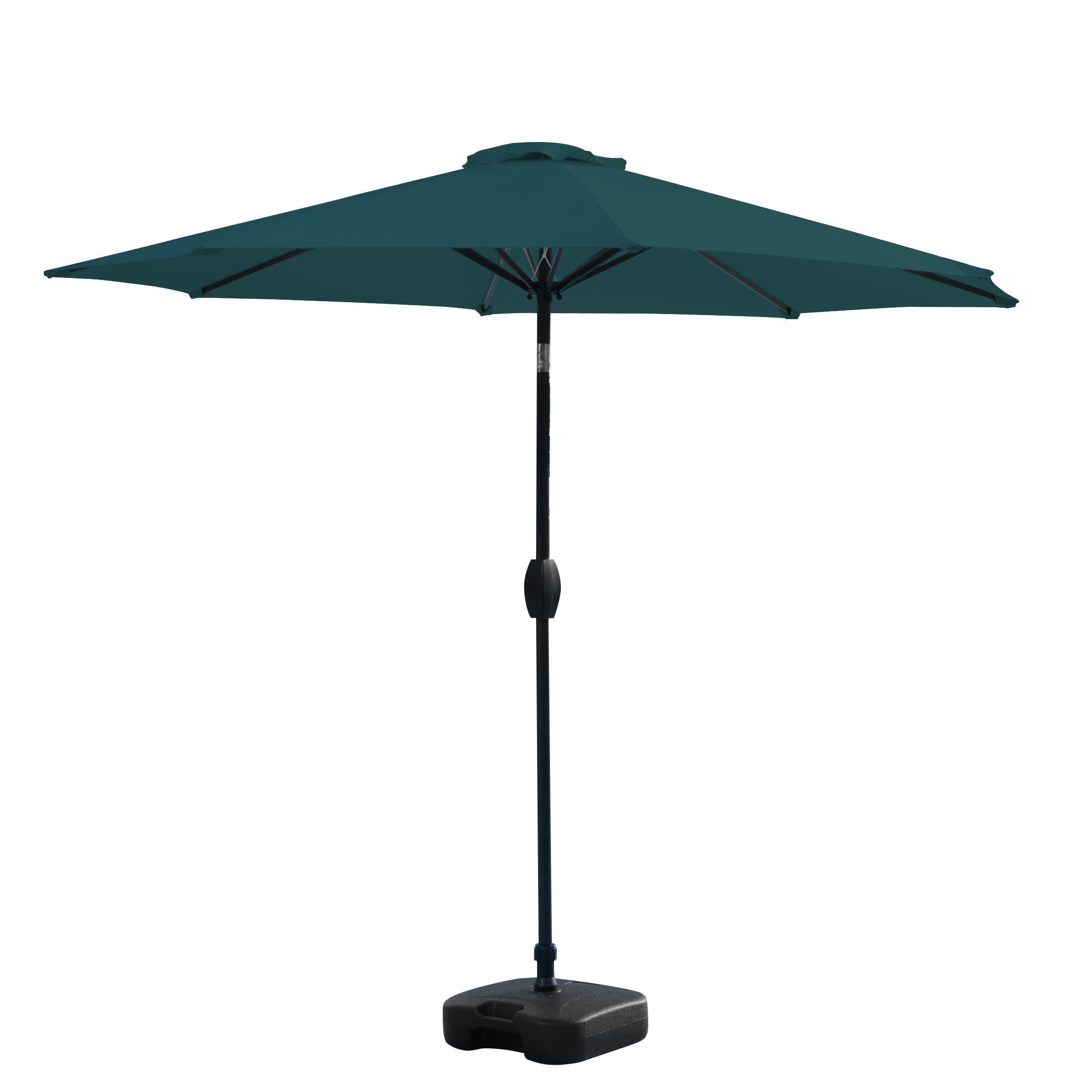 Westin Outdoor 9-Ft Market Patio Umbrella with Square Fillable Weight Base, Green, large