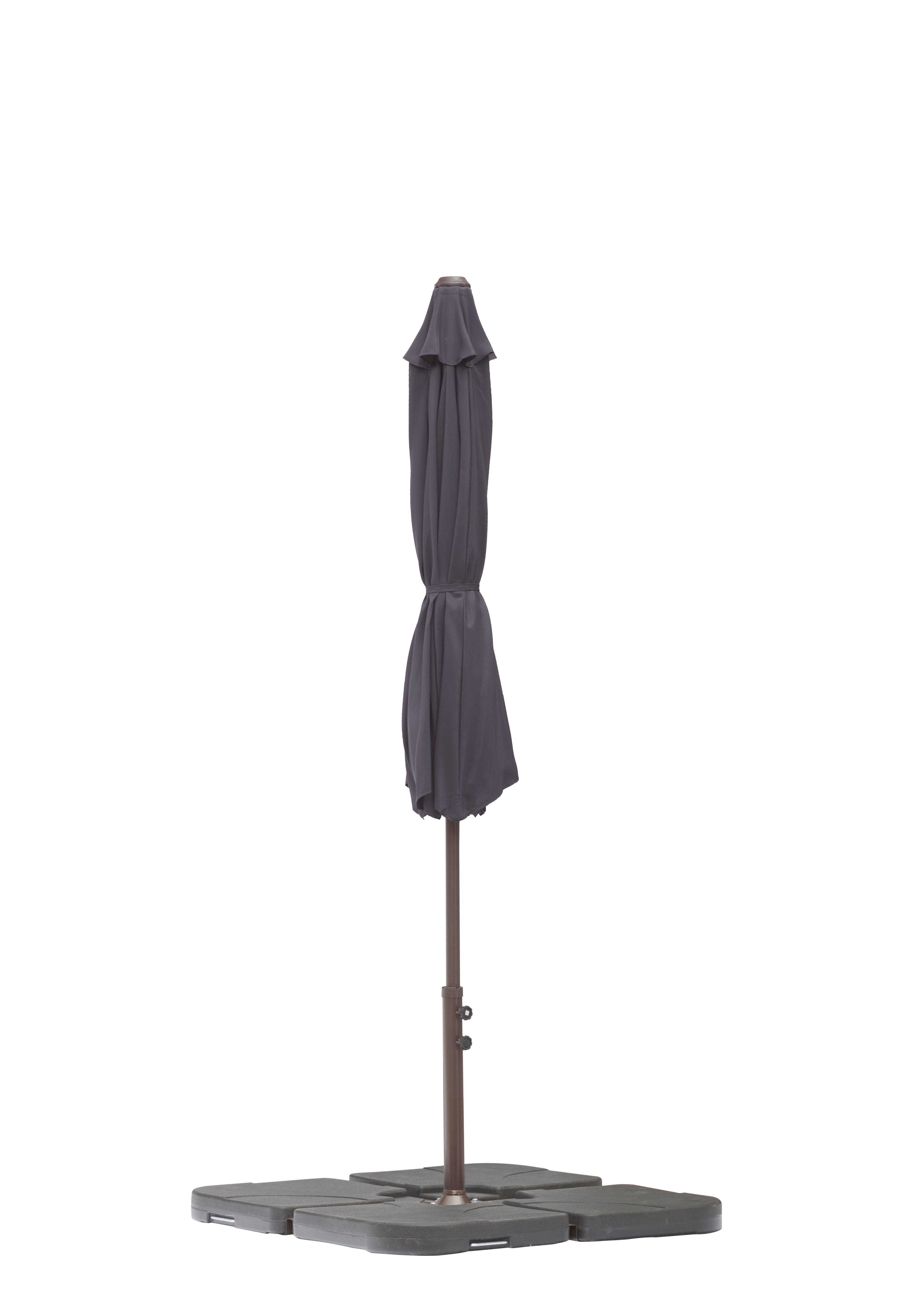 Belmont 9' Outdoor Patio Table Umbrella With Tilt And Crank, Gray, large