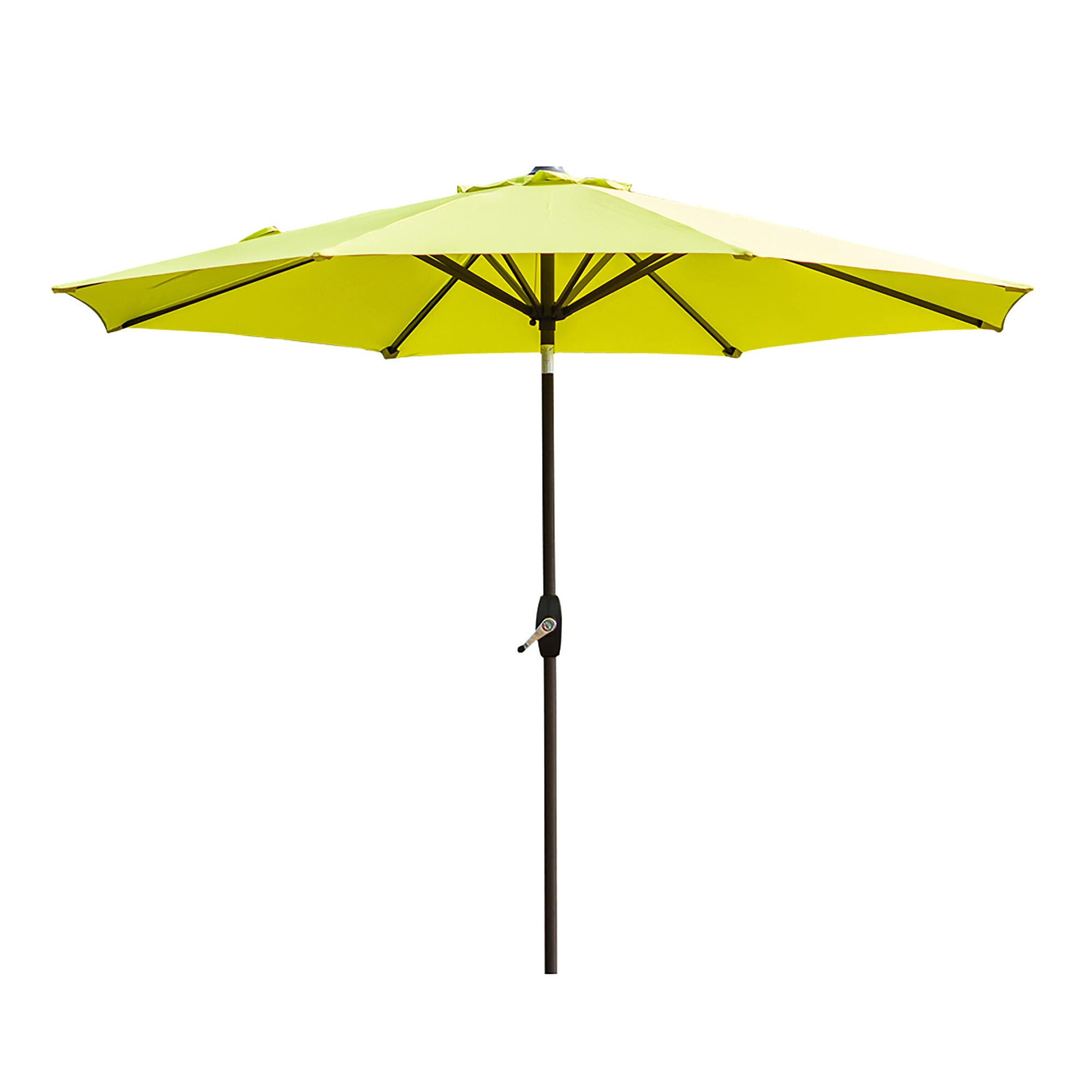 Belmont 9' Outdoor Patio Table Umbrella With Tilt And Crank, Lime, large