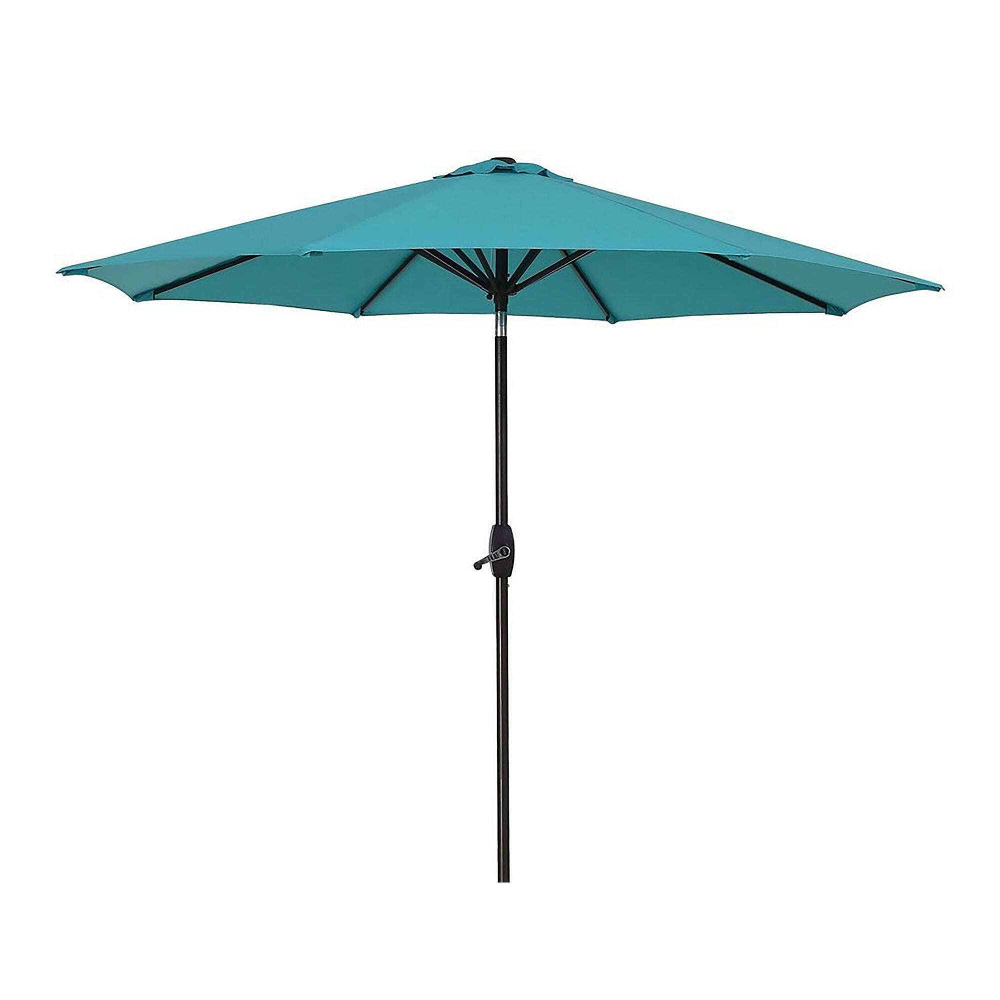 Belmont 9' Outdoor Patio Table Umbrella With Tilt And Crank, Turquoise, large