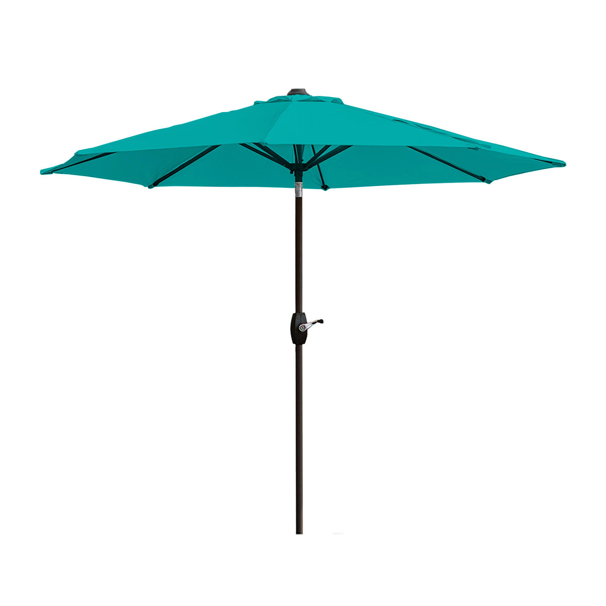 Belmont 9' Outdoor Patio Table Umbrella With Tilt And Crank, Turquoise, large