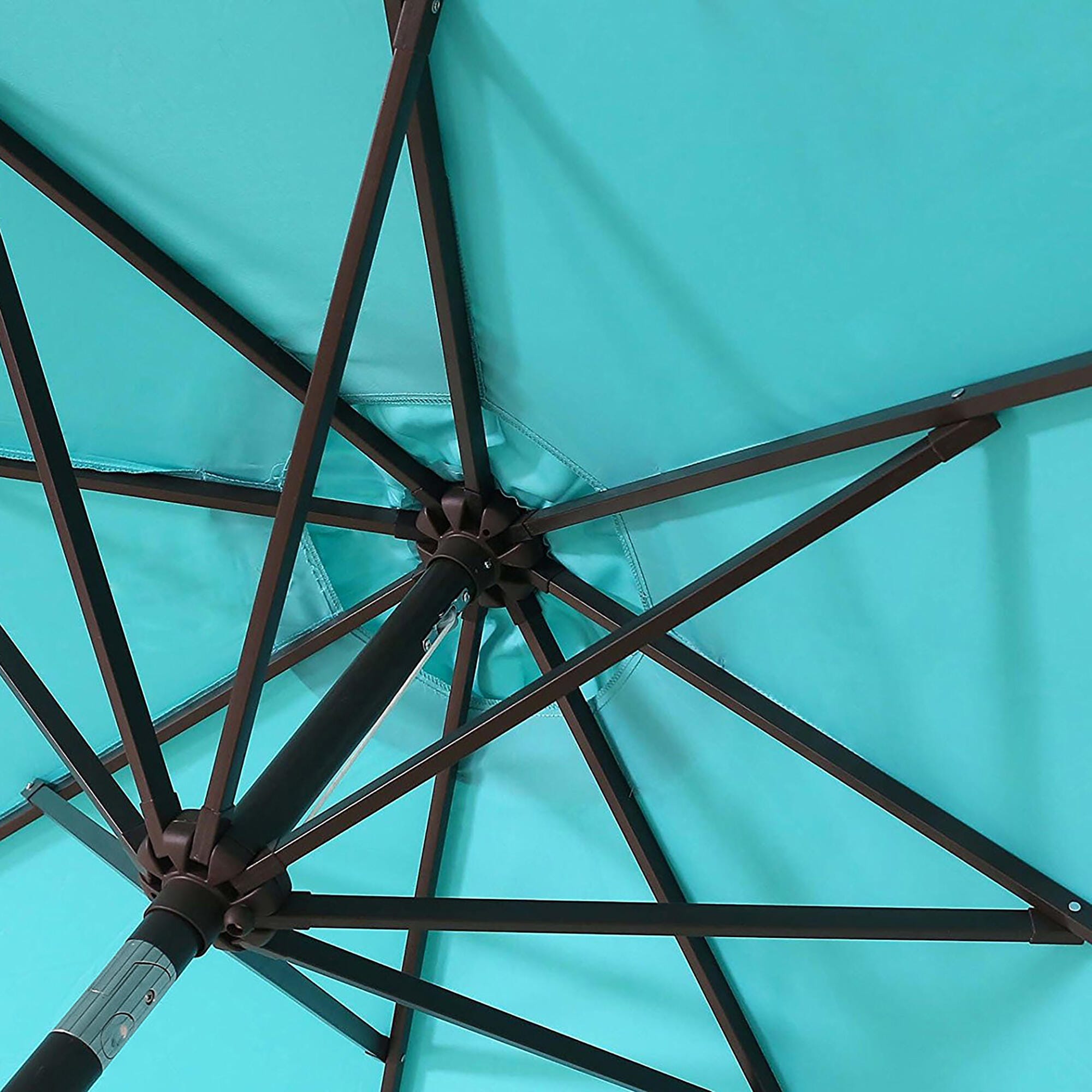 Belmont 9' Outdoor Patio Table Umbrella With Tilt And Crank, Turquoise, large