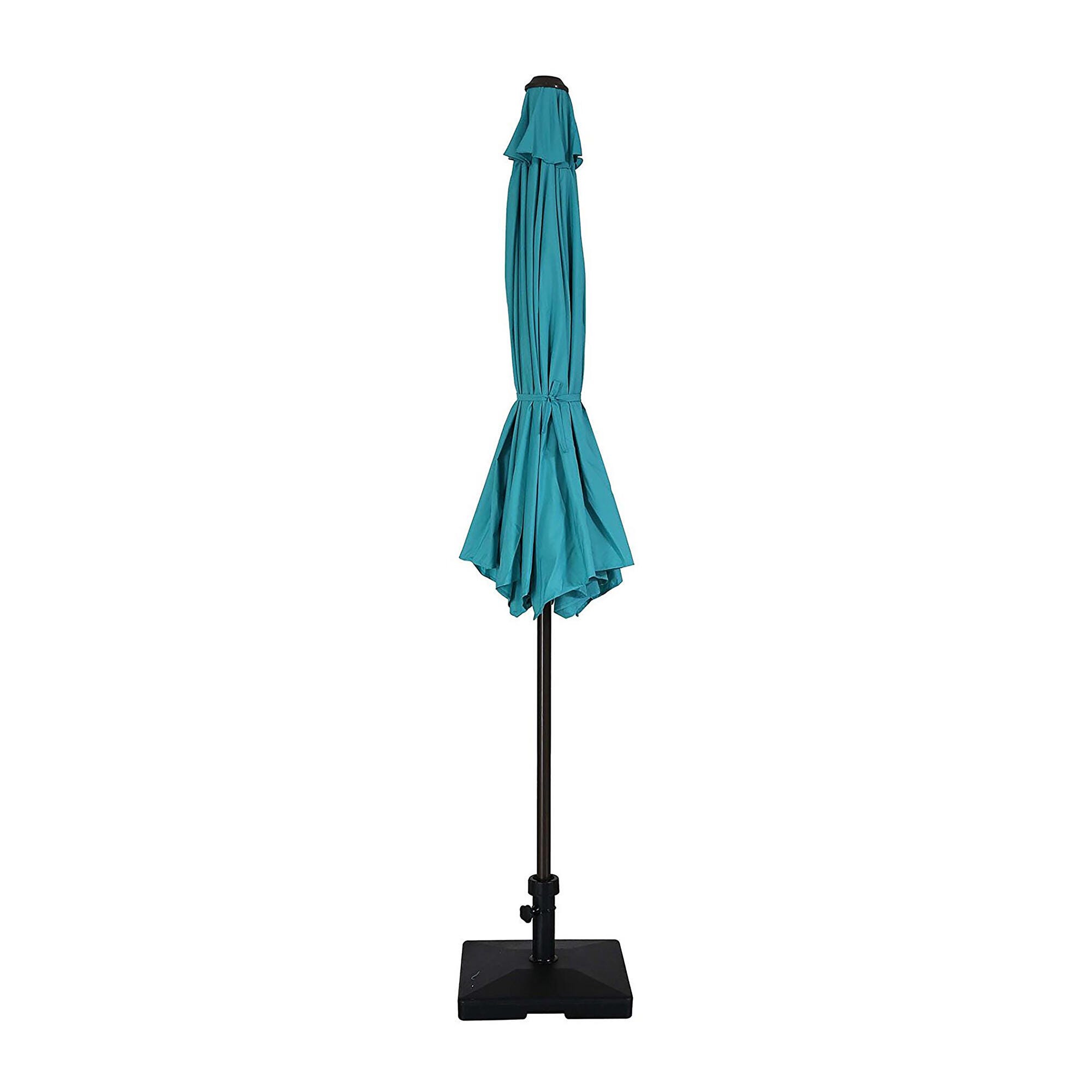 Belmont 9' Outdoor Patio Table Umbrella With Tilt And Crank, Turquoise, large