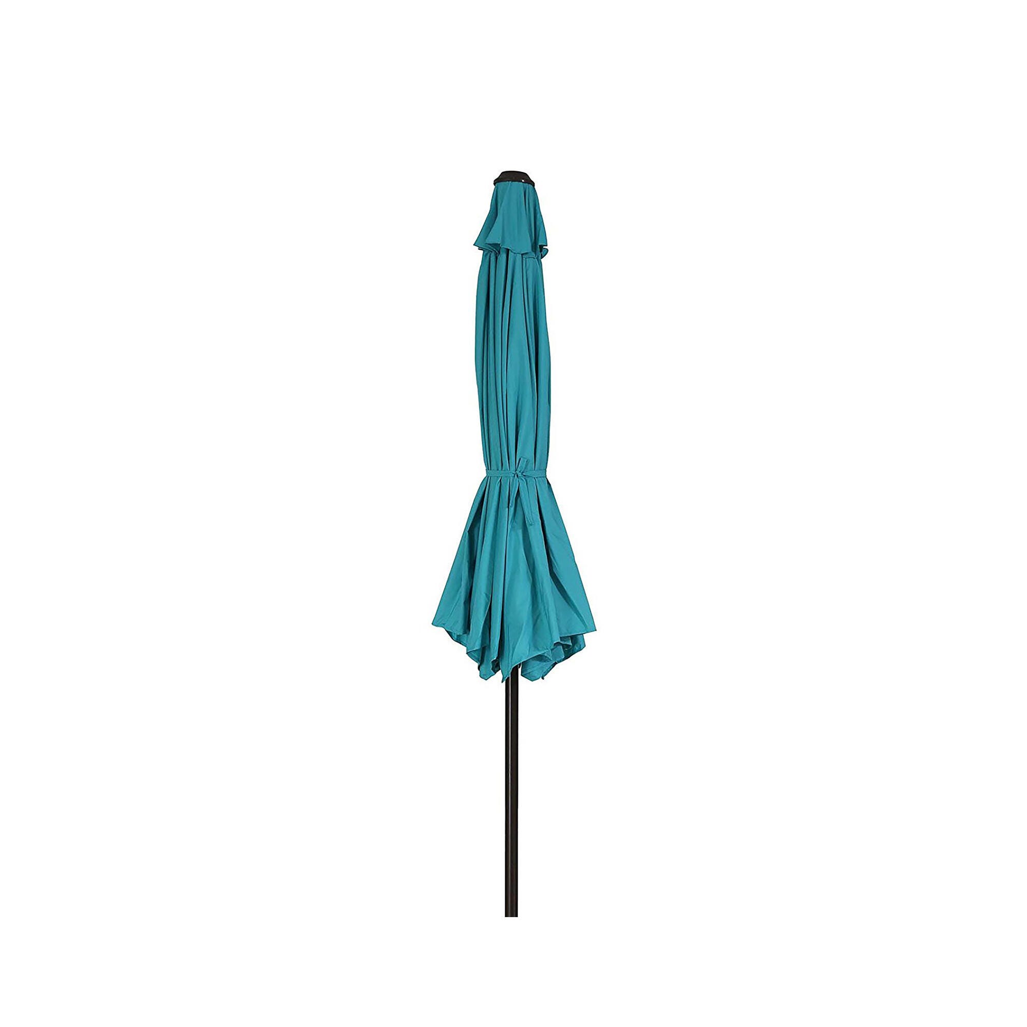 Belmont 9' Outdoor Patio Table Umbrella With Tilt And Crank, Turquoise, large