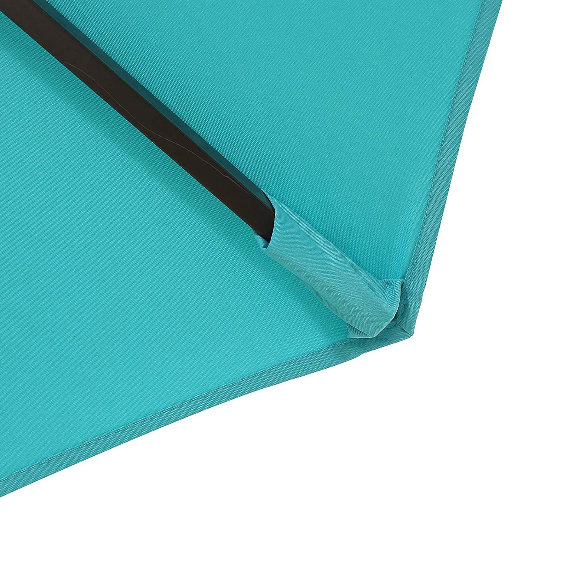 Belmont 9' Outdoor Patio Table Umbrella With Tilt And Crank, Turquoise, large